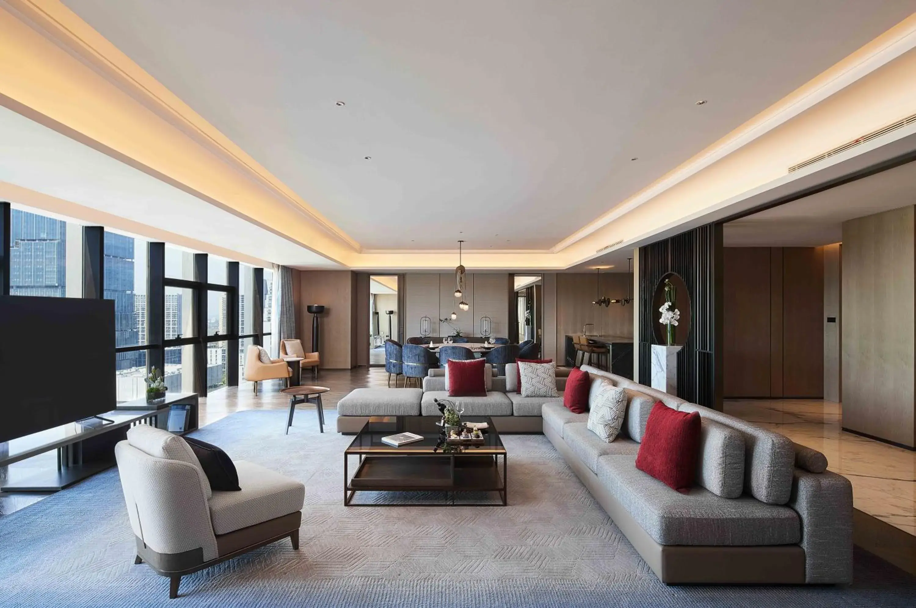 Living room, Seating Area in InterContinental Hangzhou Liangzhu, an IHG Hotel