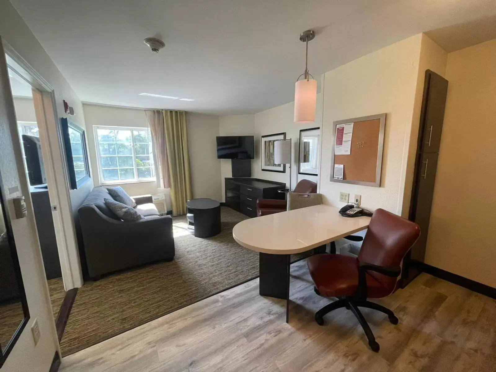 TV and multimedia, Seating Area in Candlewood Suites Secaucus, an IHG Hotel