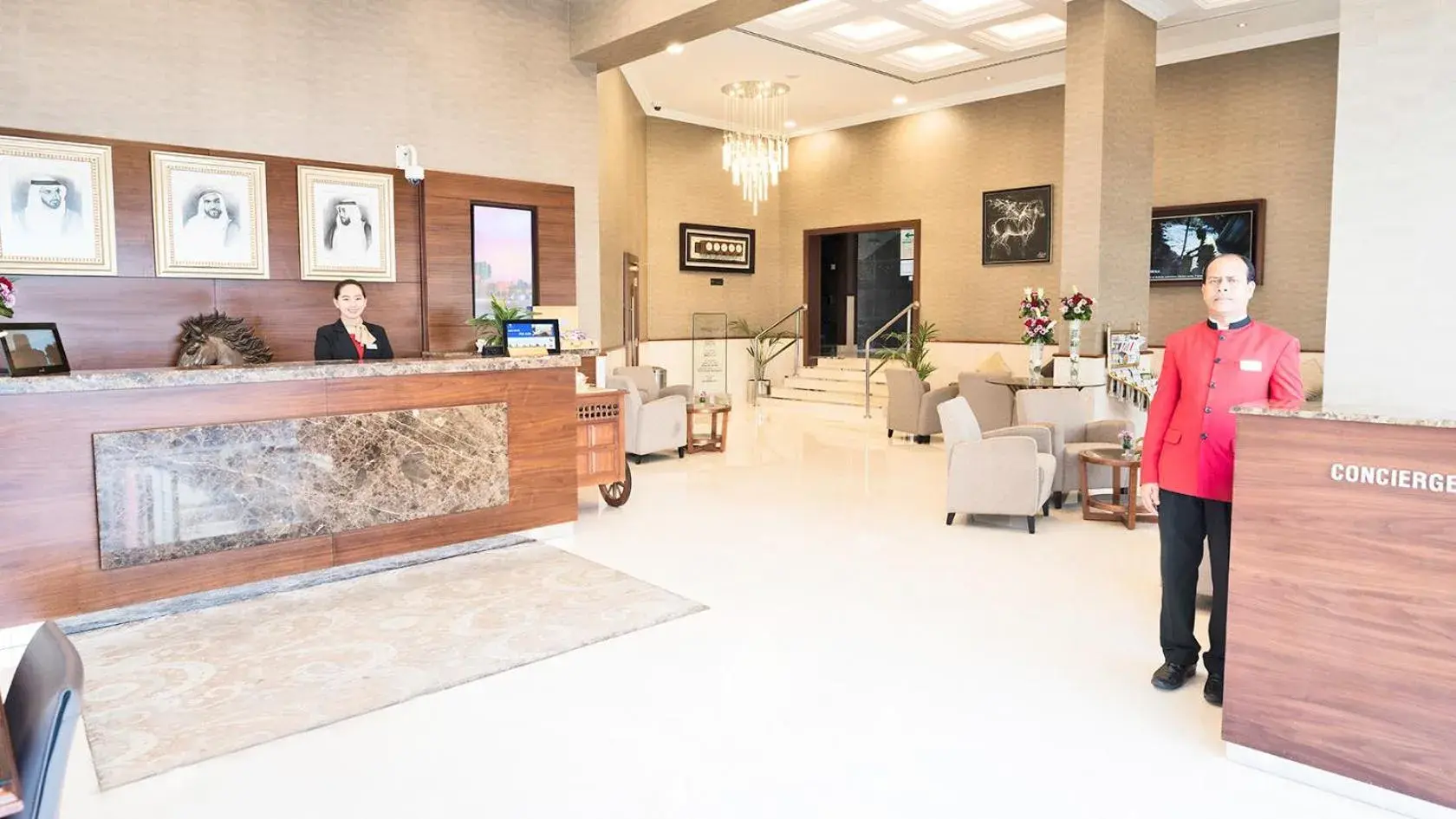 Lobby or reception in Emirates Plaza Hotel Lobby or reception in Emirates Plaza Hotel