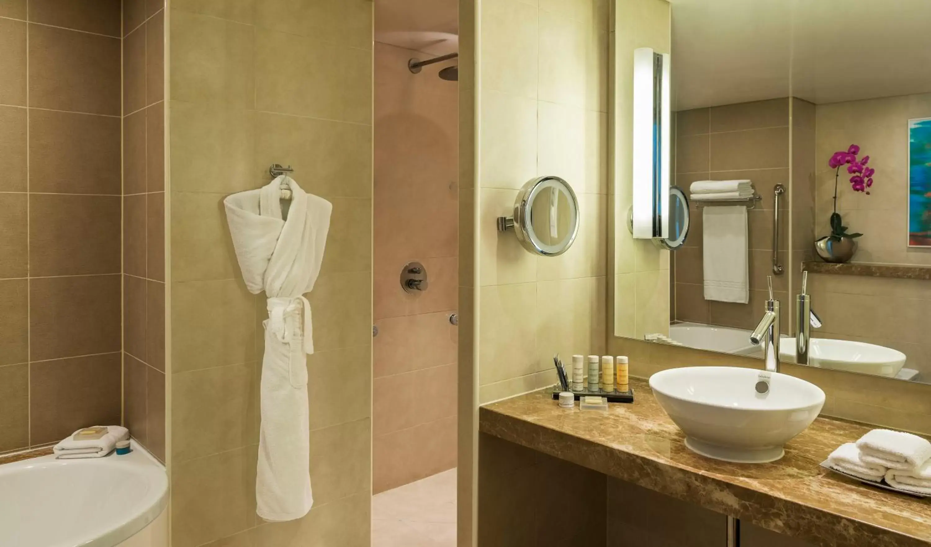 Bedroom, Bathroom in Radisson Blu Hotel, Abu Dhabi Yas Island