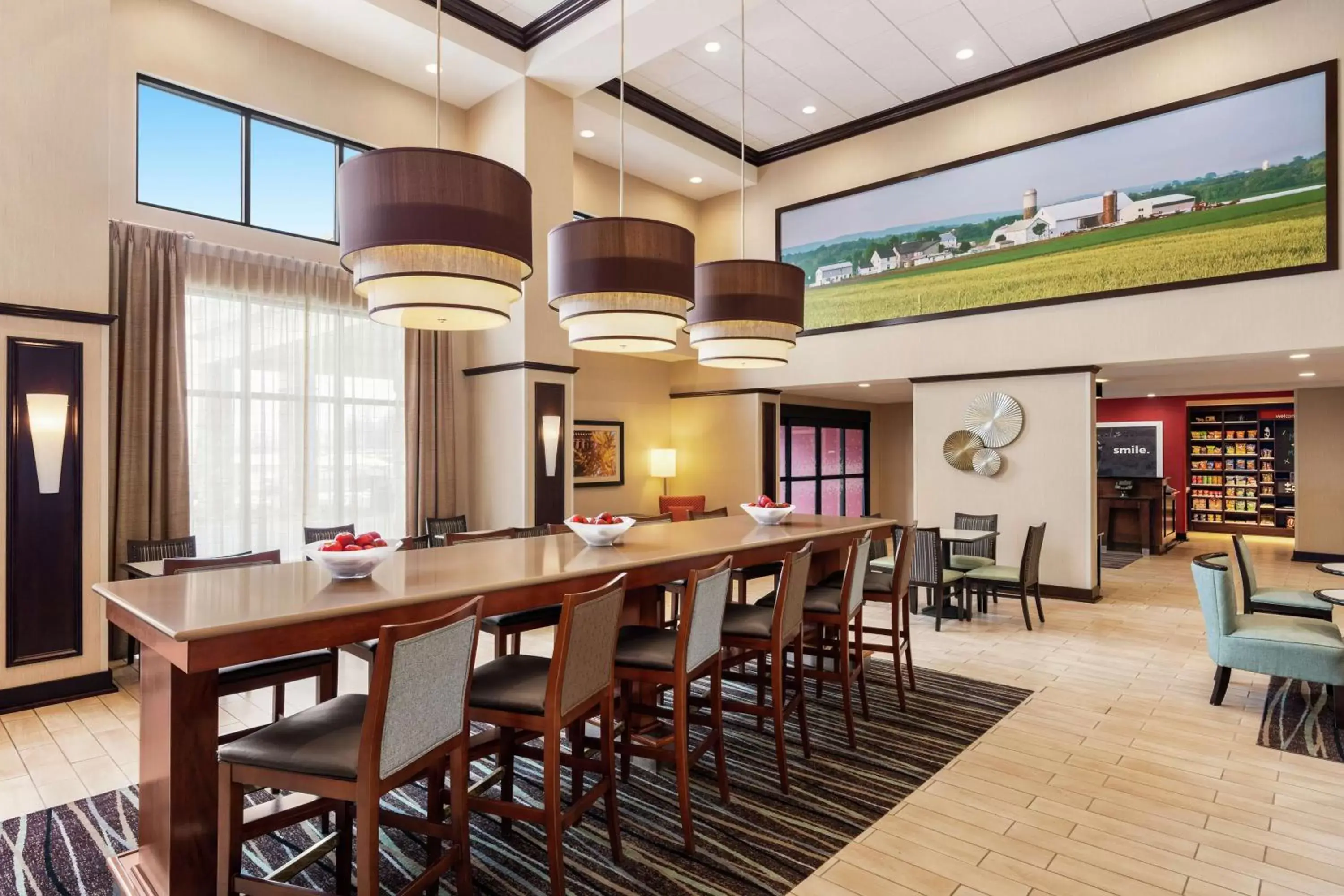 Lobby or reception, Lounge/Bar in Hampton Inn & Suites Mount Joy/Lancaster West, Pa