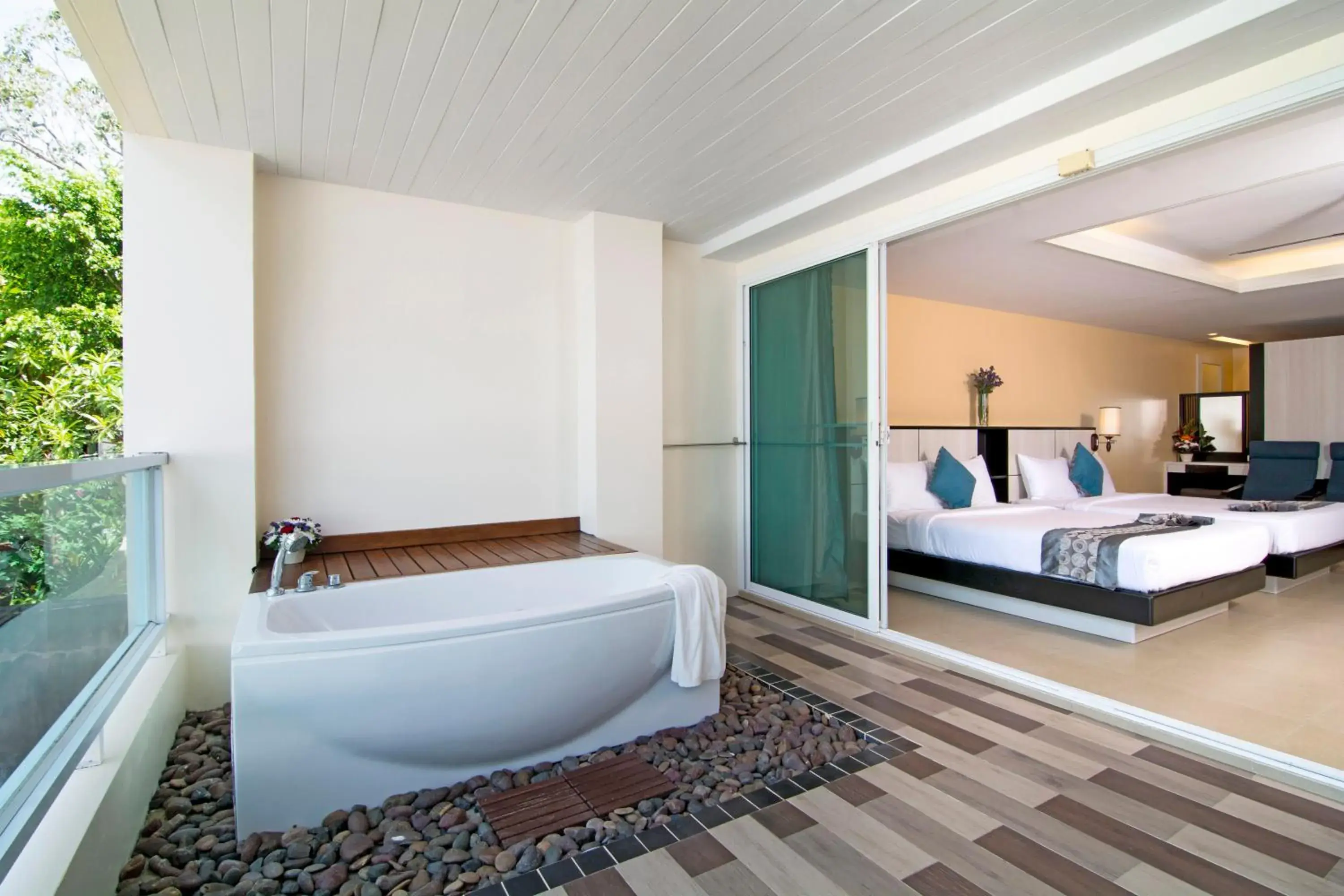 Bed in Anyavee Tubkaek Beach Resort- SHA Plus