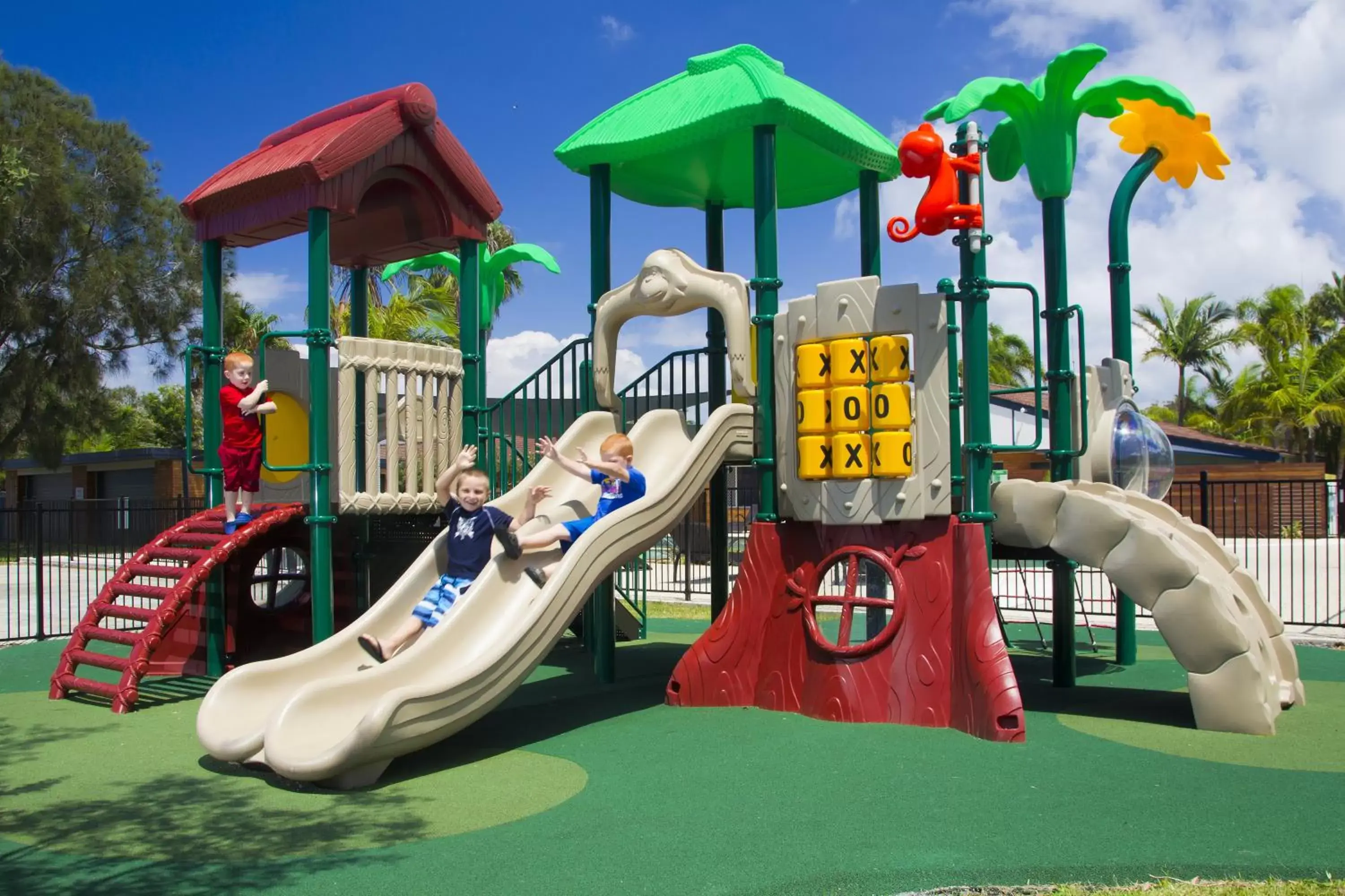 Day, Children's Play Area in Lakeside Forster Holiday Park and Village