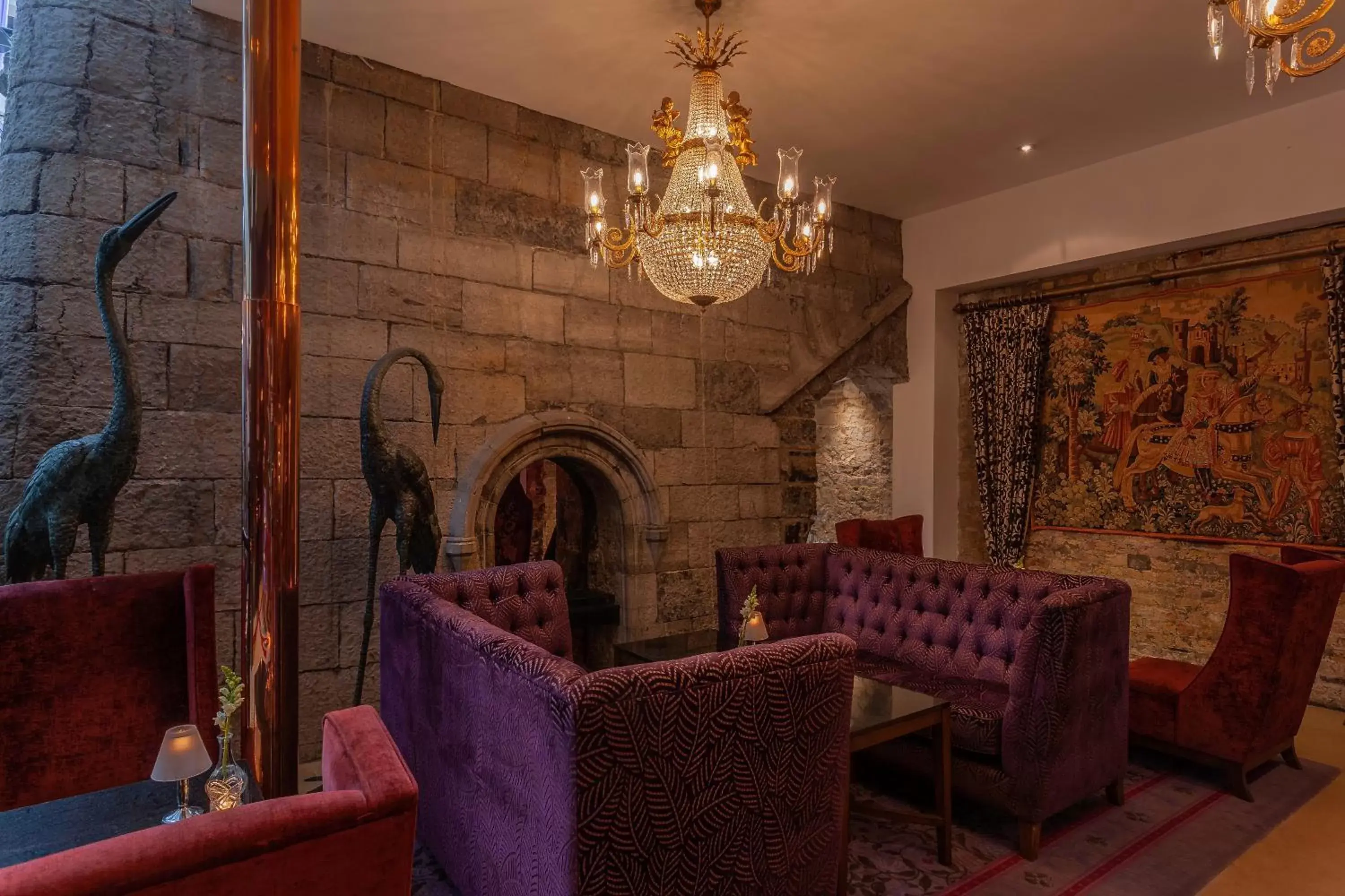 Seating area in Clontarf Castle Hotel