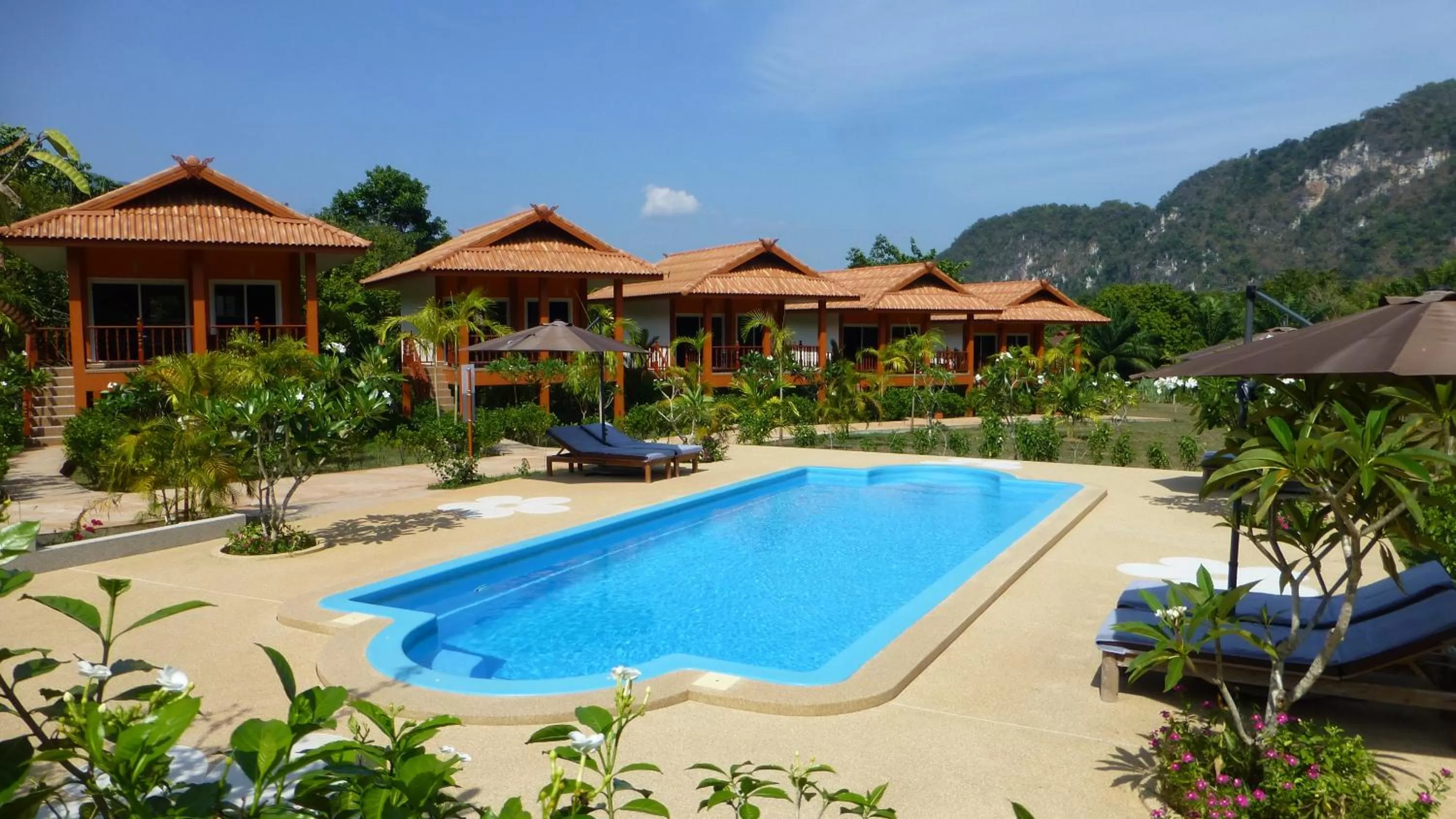 Pool view in Khao Sok Jasmine Garden Resort - SHA Certified