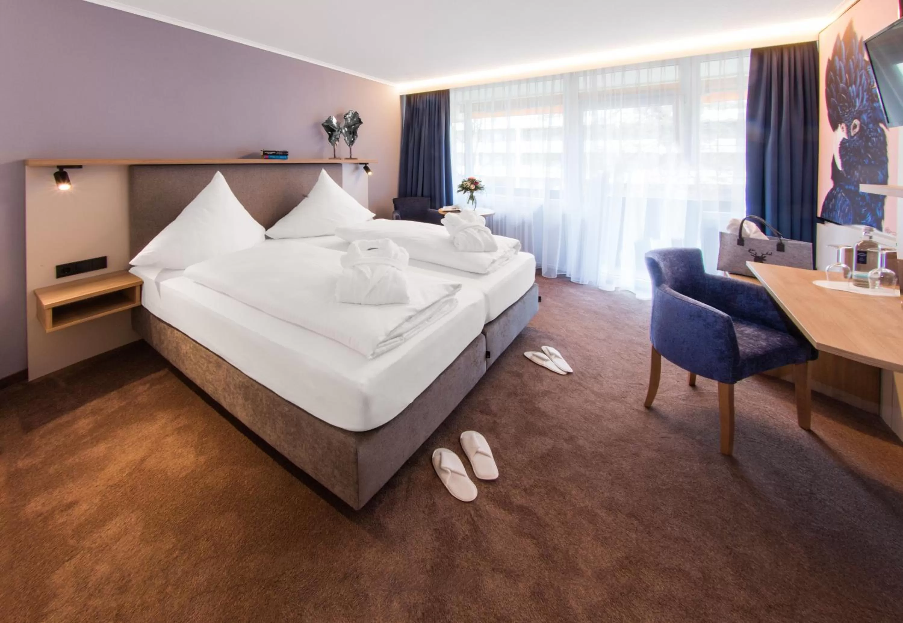 Photo of the whole room, Bed in Thermen-Hotel Rottaler Hof