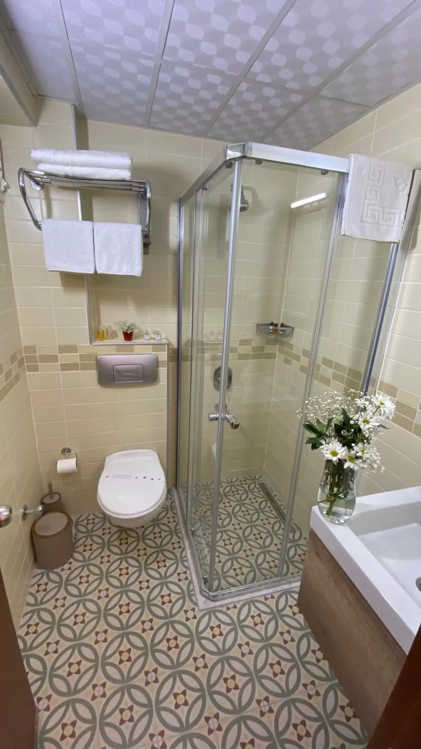 Shower, Bathroom in Pelit Troya Hotel