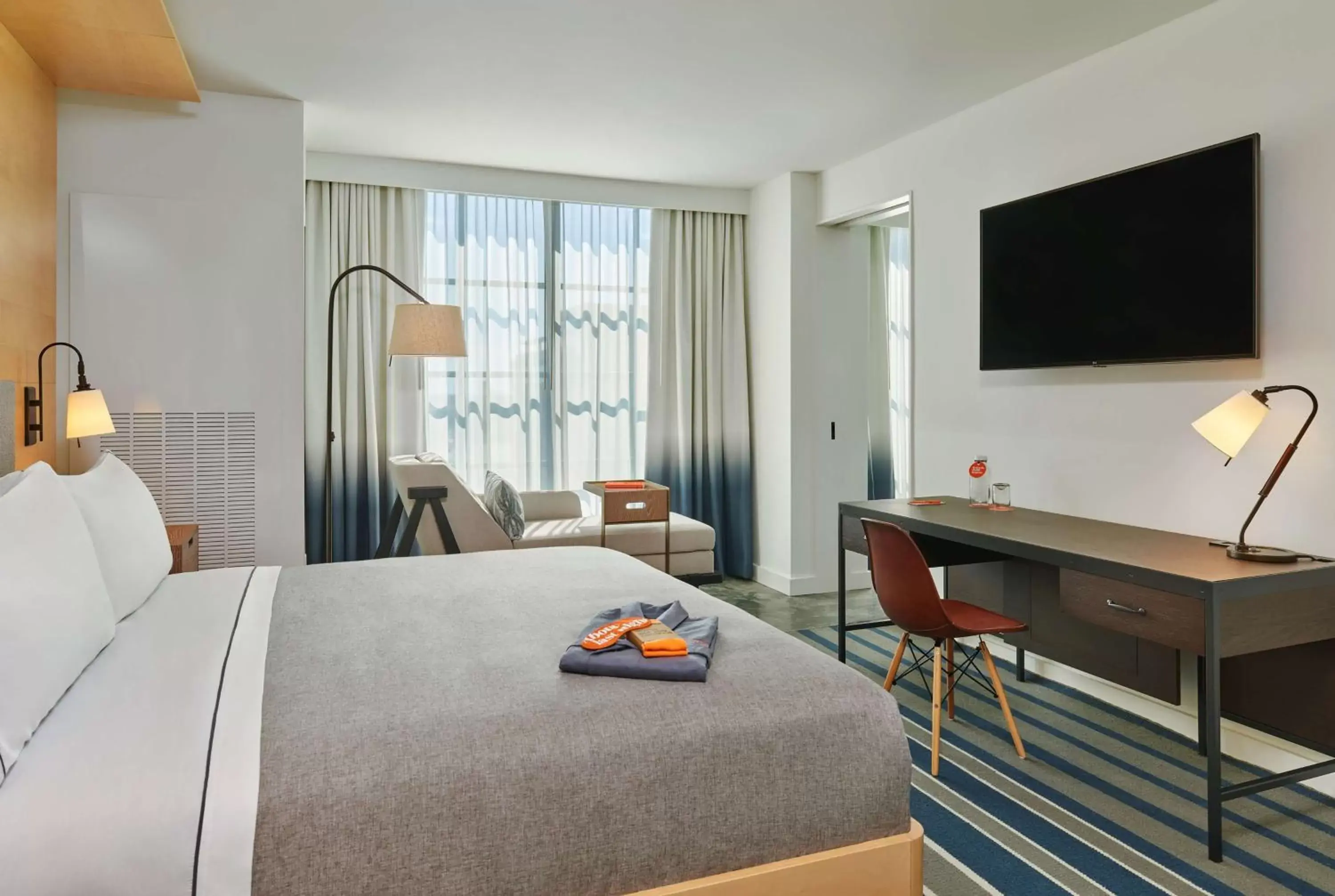 Bedroom, TV/Entertainment Center in Canopy By Hilton Washington DC Bethesda North