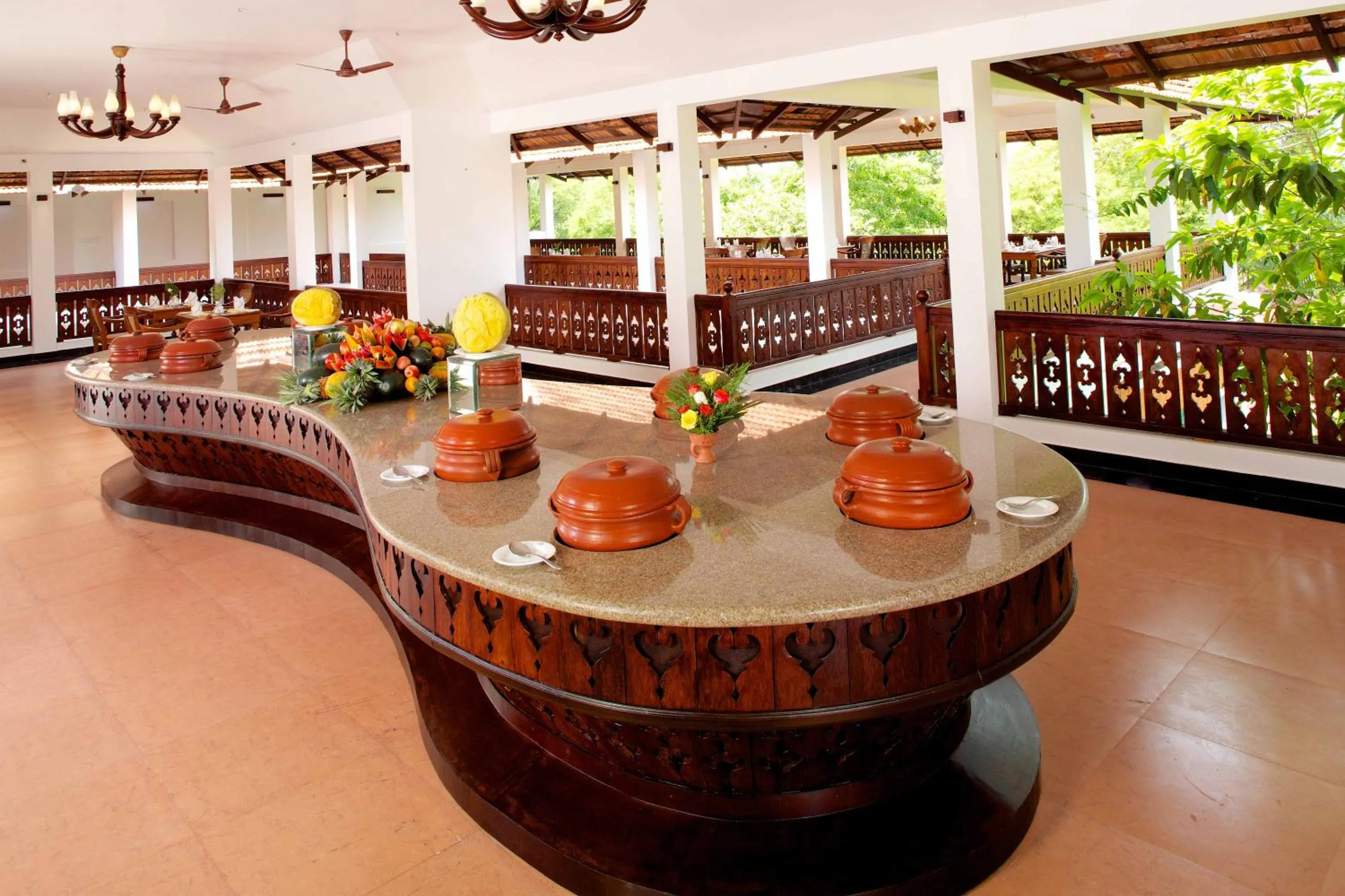 Restaurant/places to eat in The Travancore Heritage Beach Resort