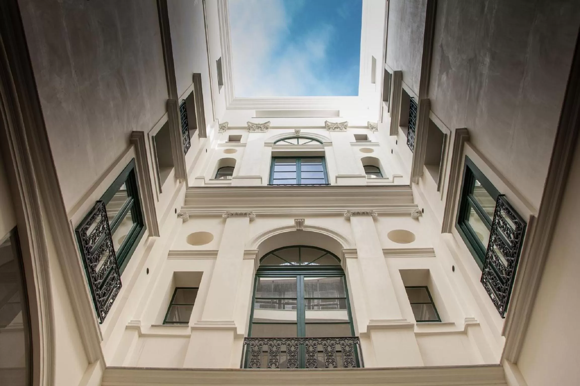 Inner courtyard view in Central Gallery Rooms- Palazzo D'Ali' Staiti XIX