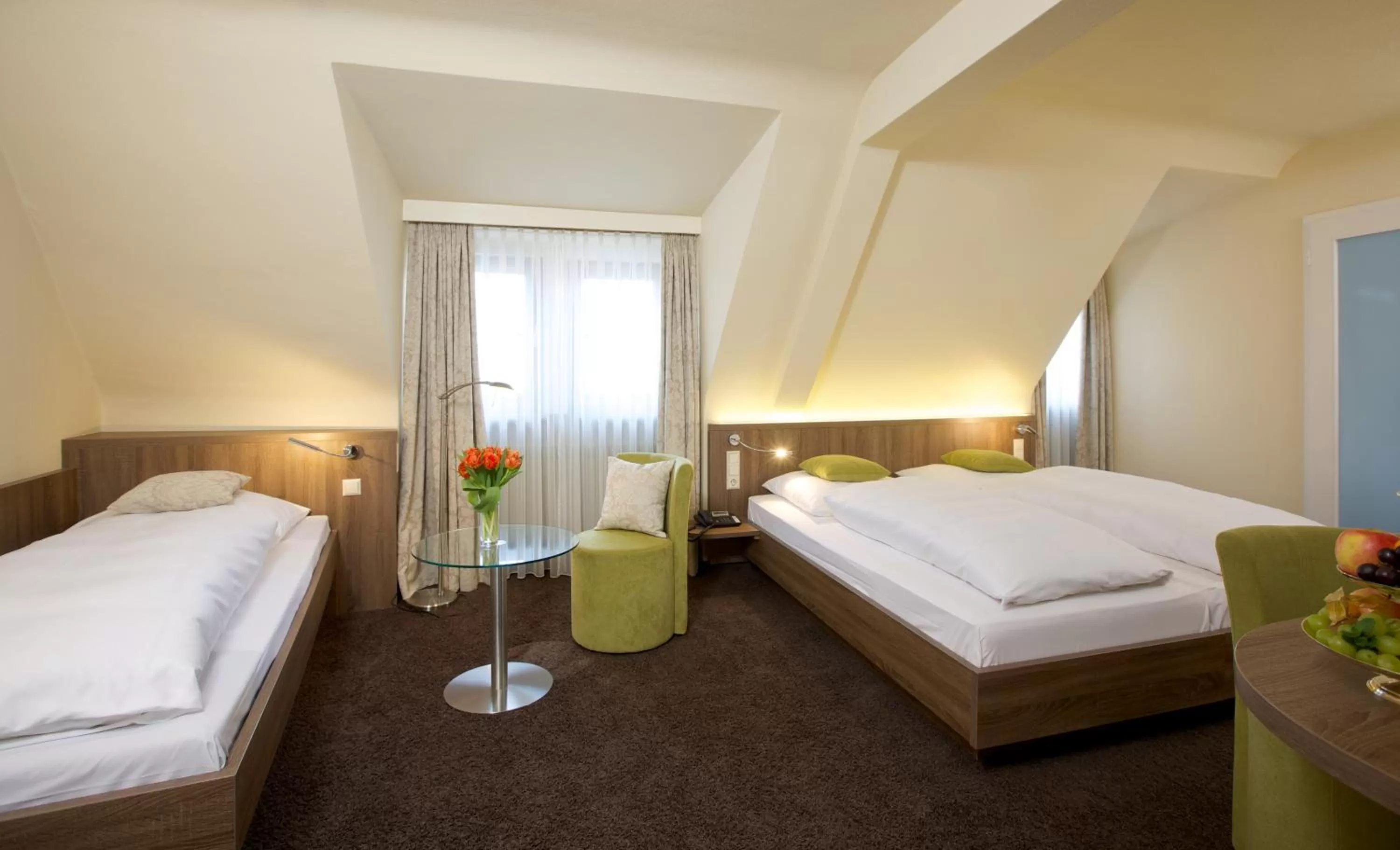 Decorative detail, Bed in Hotel Warteck