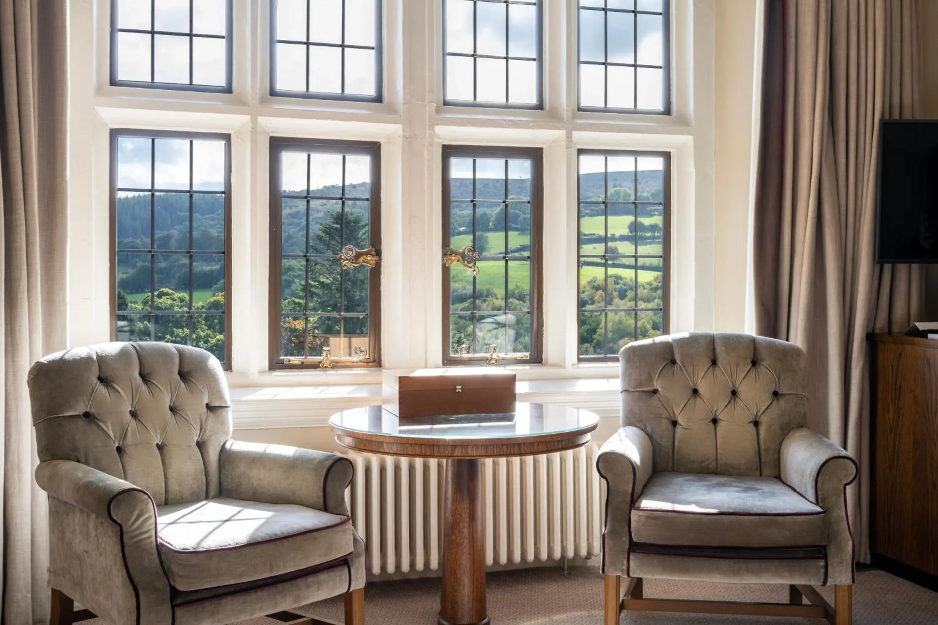 Bedroom, Seating Area in Bovey Castle