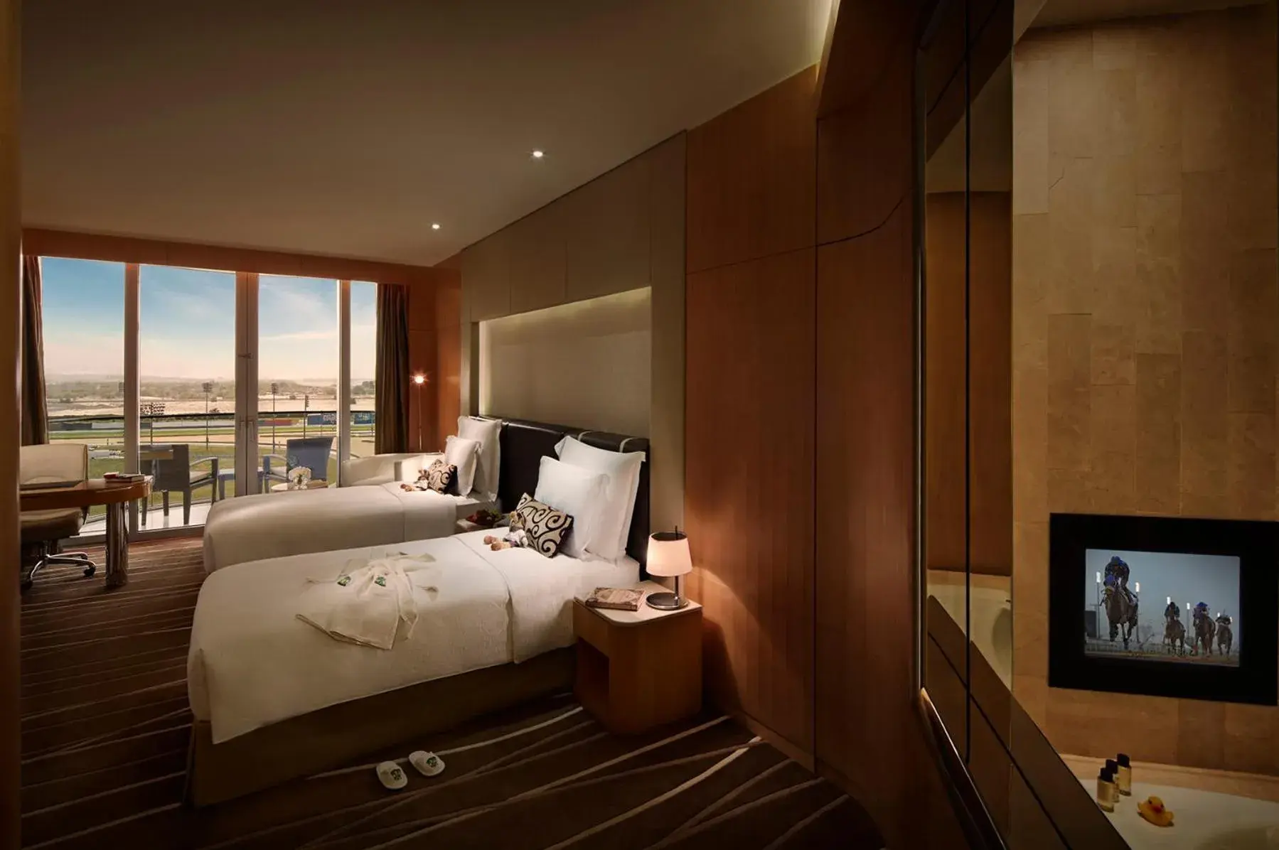 Bed in The Meydan Hotel