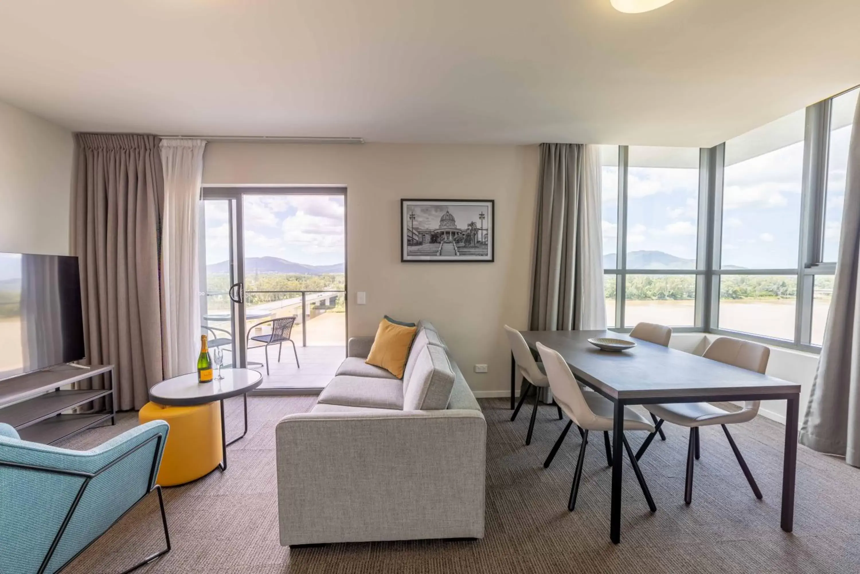 Living room in Quest Rockhampton Living room in Quest Rockhampton