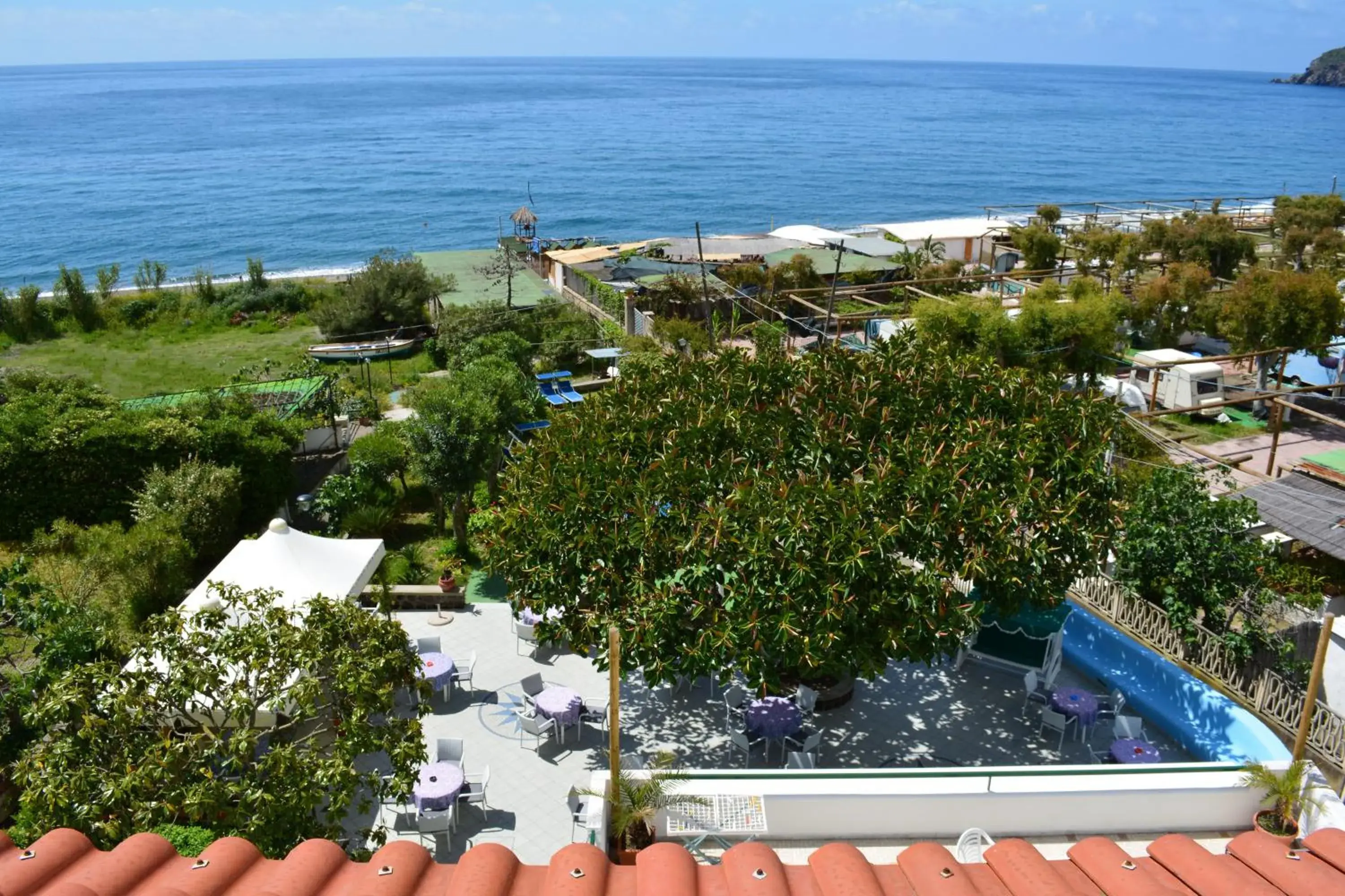 Garden, Bird's-eye View in Hotel Maronti