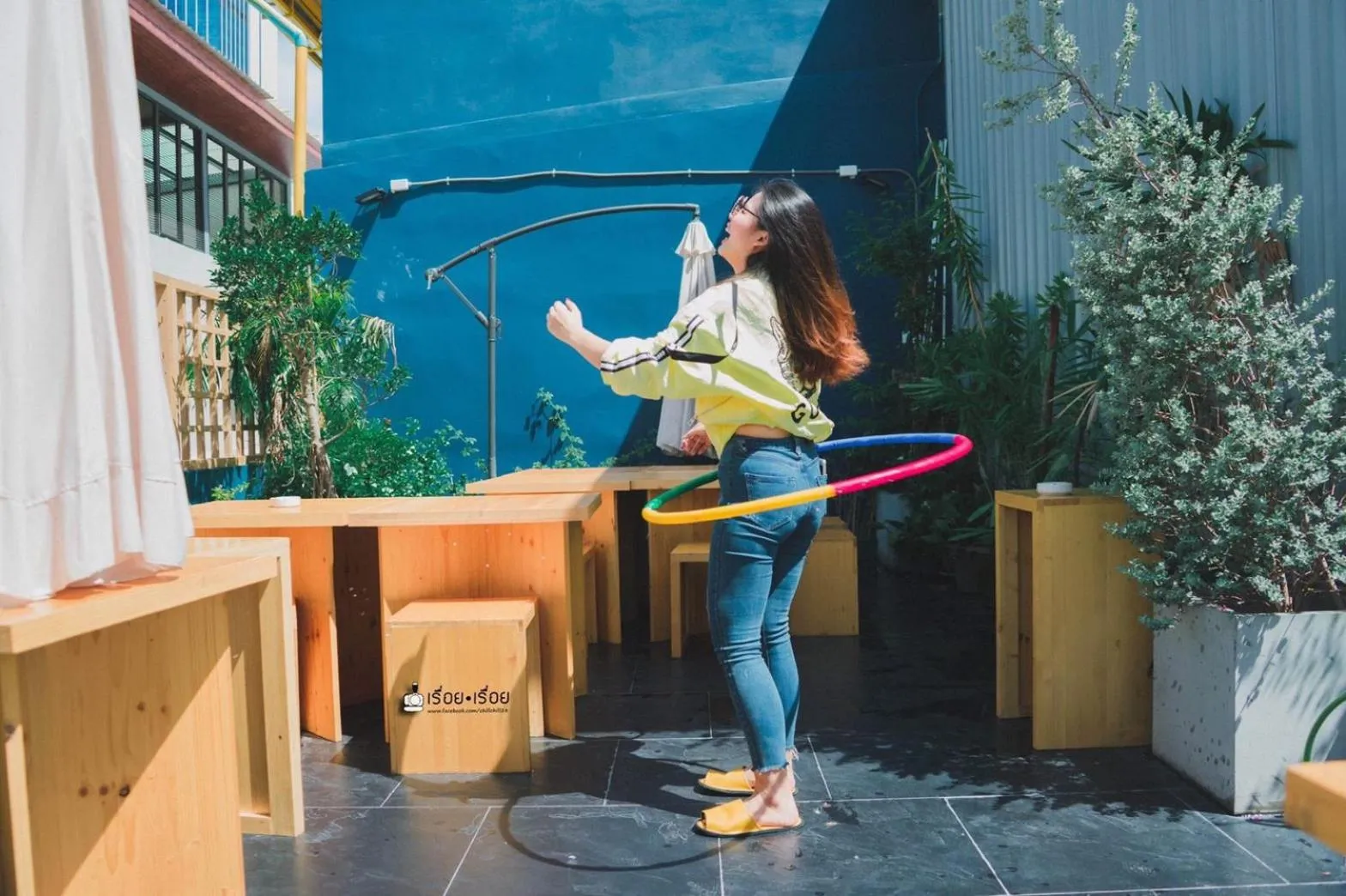 Garden in Kinnon Deluxe Hostel Coworking Cafe