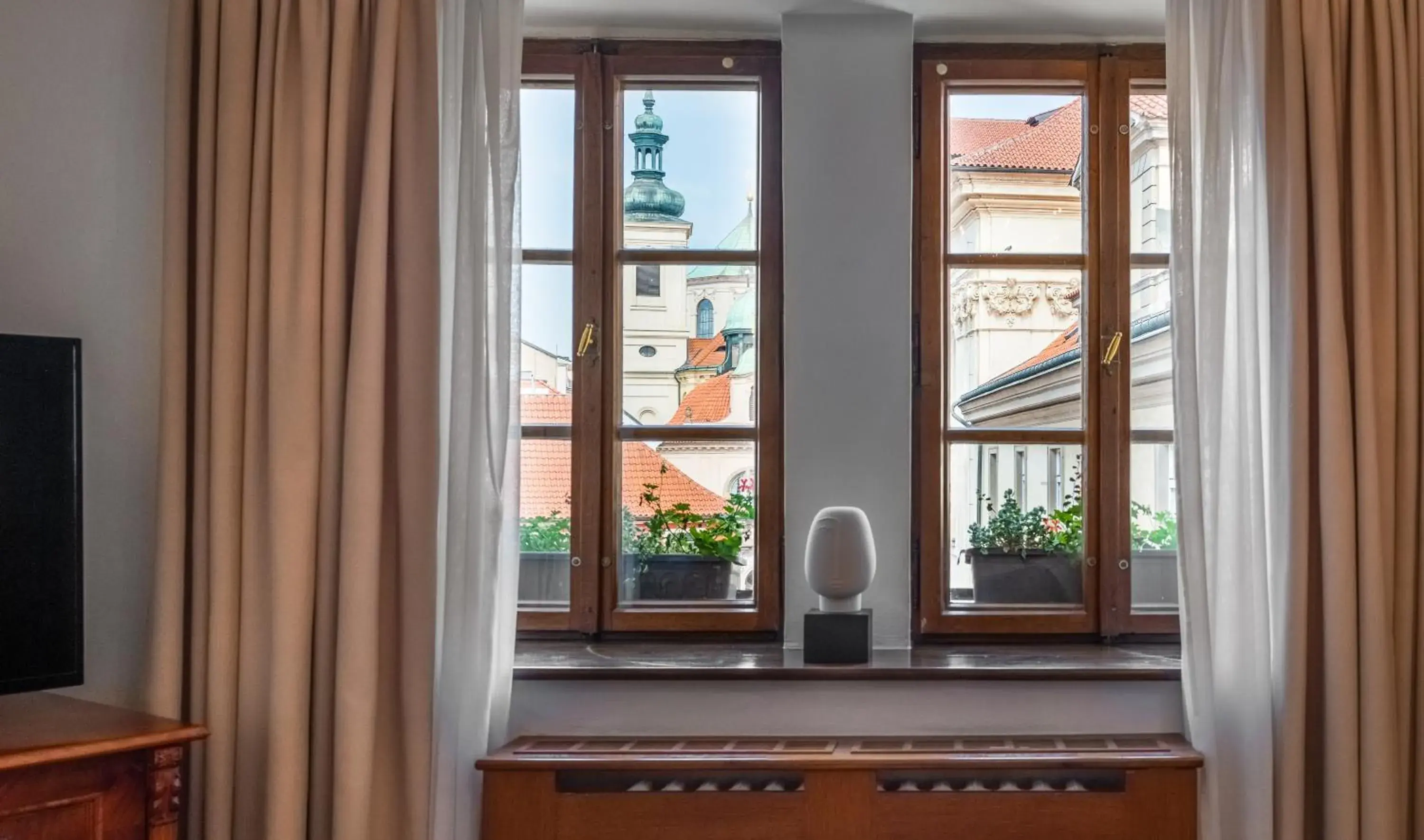 Bed, View in Aurus Hotel by Prague Residences