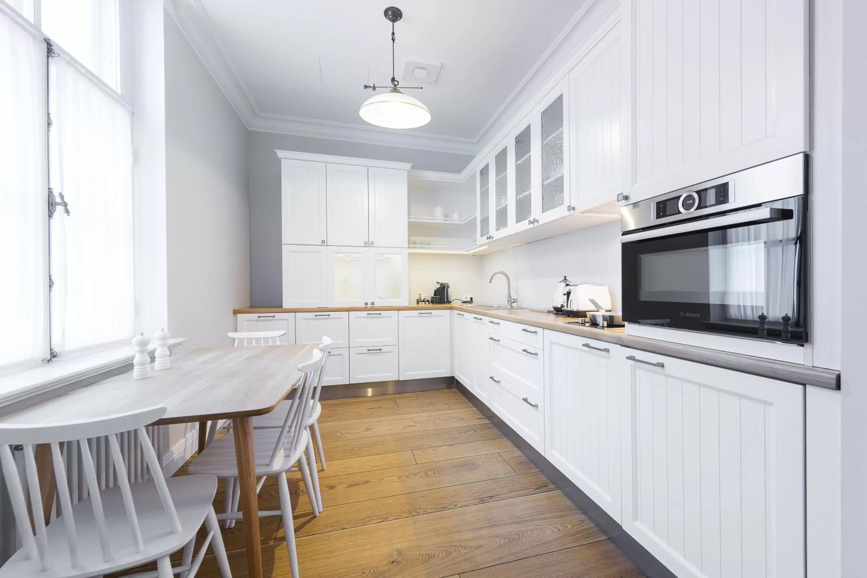 Kitchen or kitchenette in Lydia Hotel