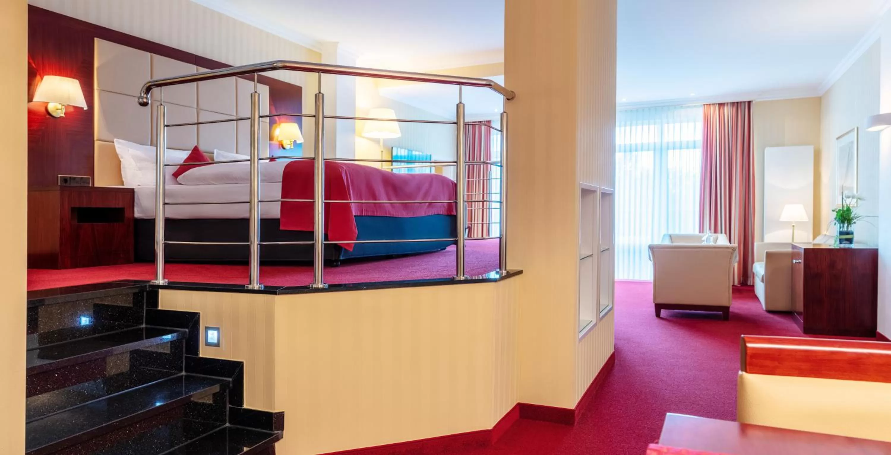 Communal lounge/ TV room, Bed in Hotel Amaris Bremerhaven