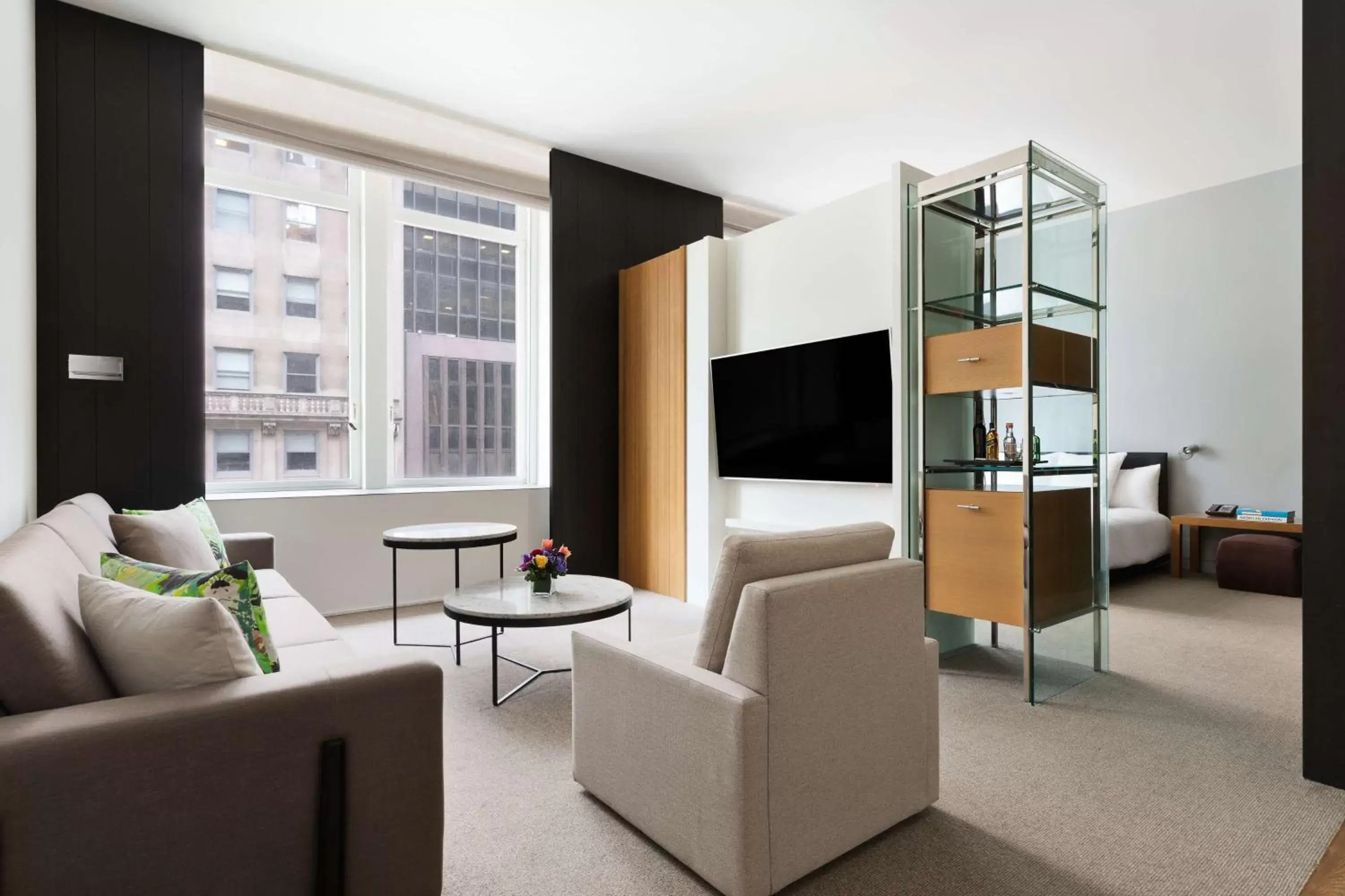 TV and multimedia, Seating Area in Andaz 5th Avenue-a concept by Hyatt
