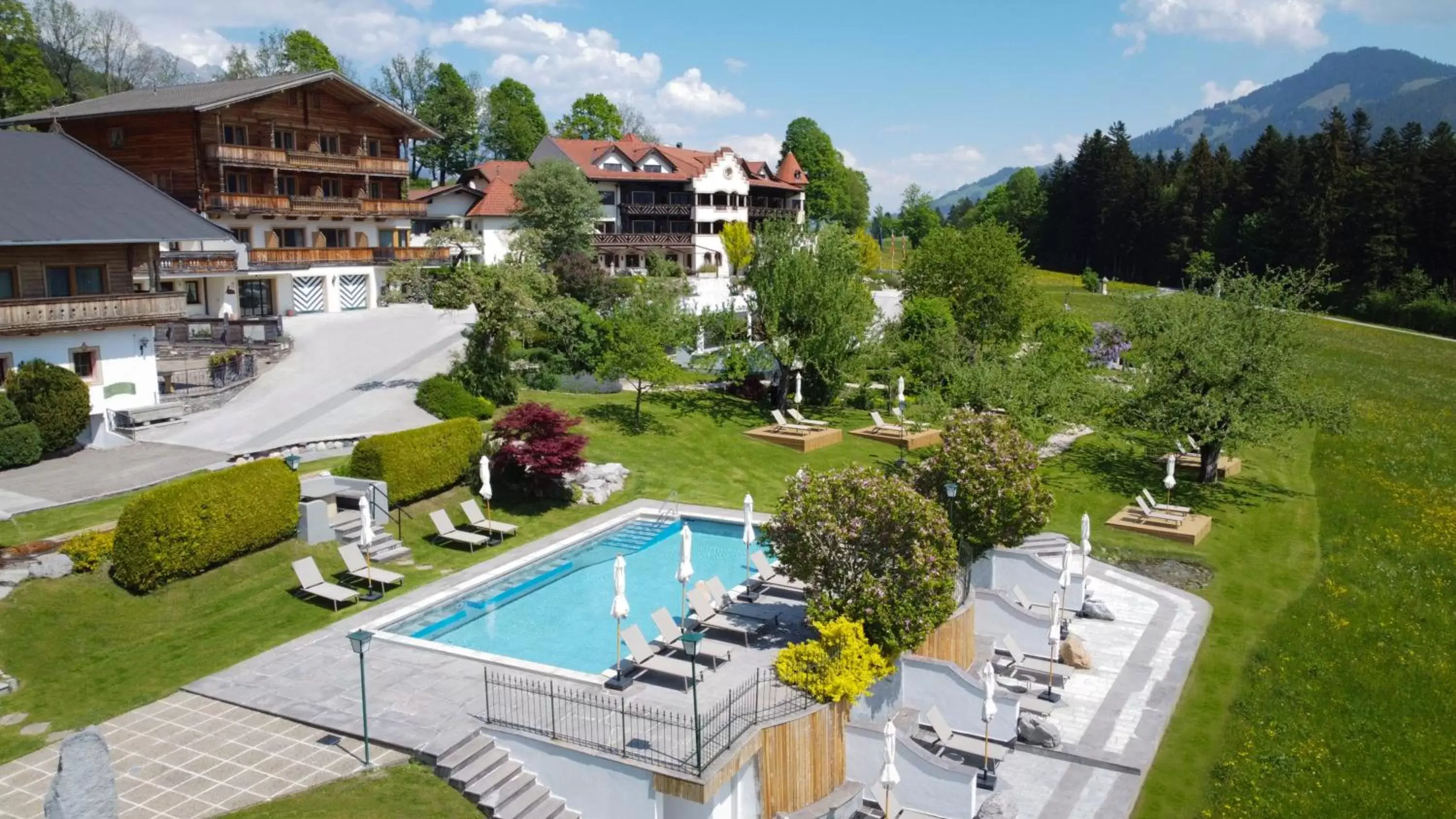 Property building, Pool View in Hotel AlpenSchlössl