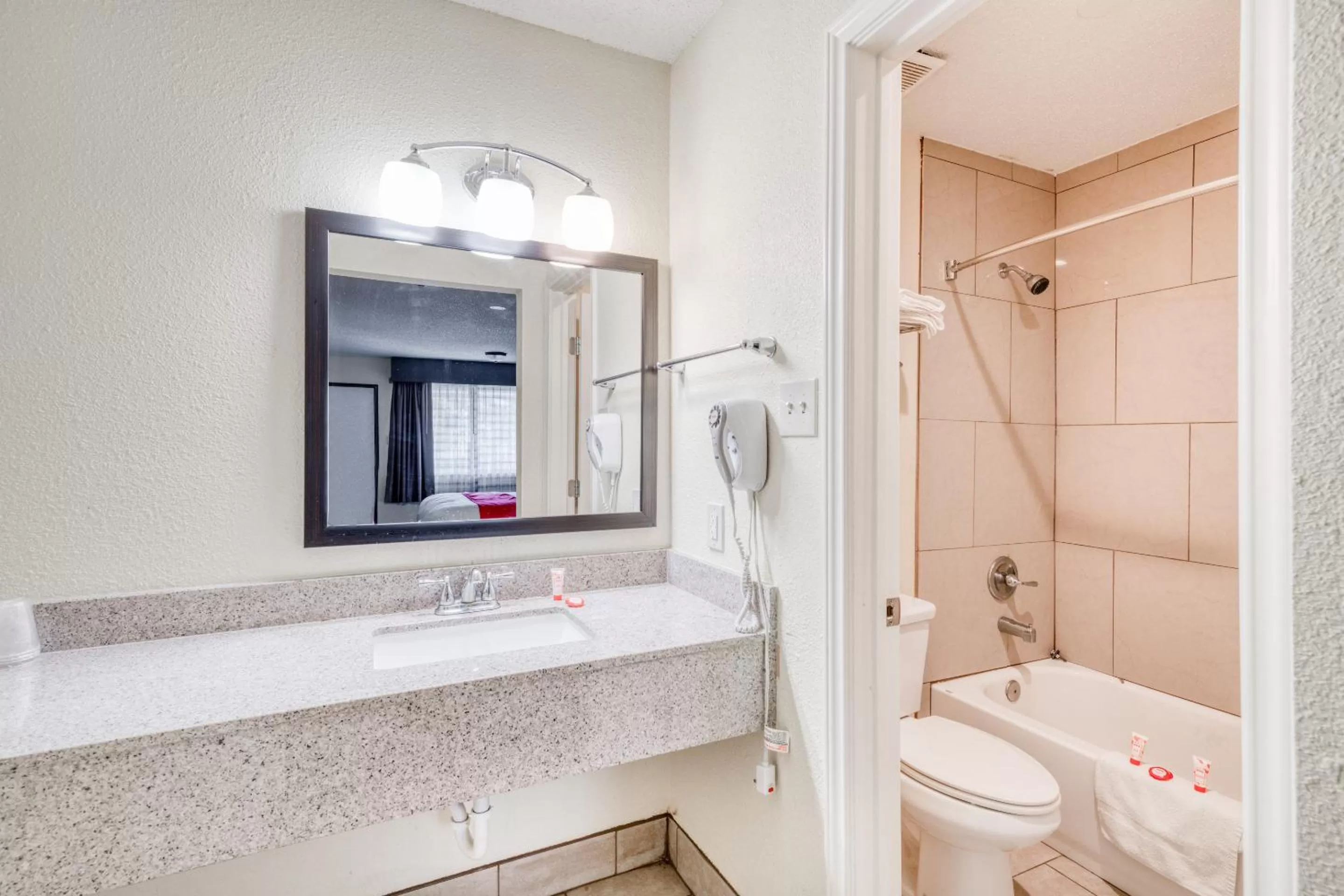 Bathroom in OYO Hotel Rosenberg TX I-69