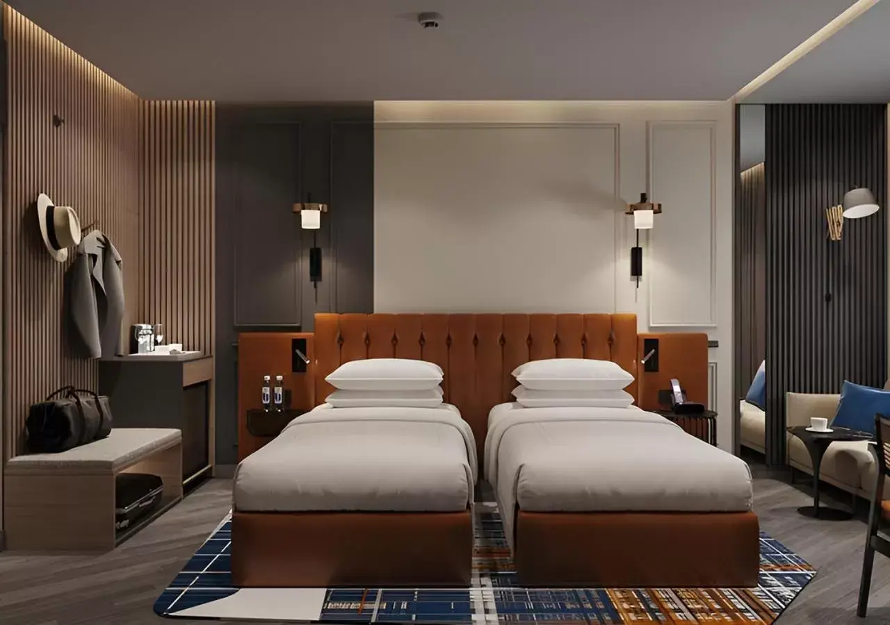 Bedroom, Bed in Ramada Encore by Wyndham Indore Nipania