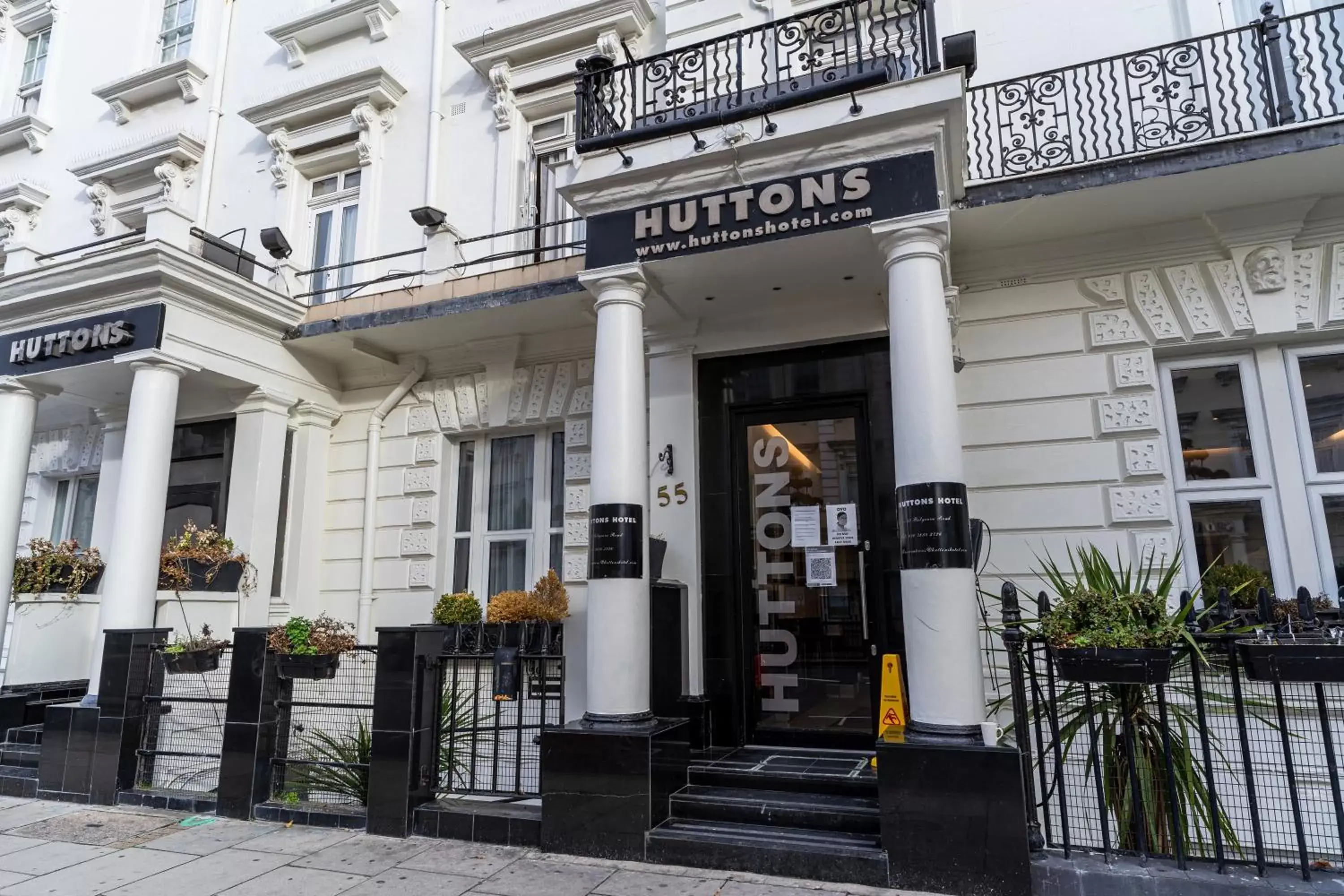 Facade/entrance in Huttons Hotel, Victoria London