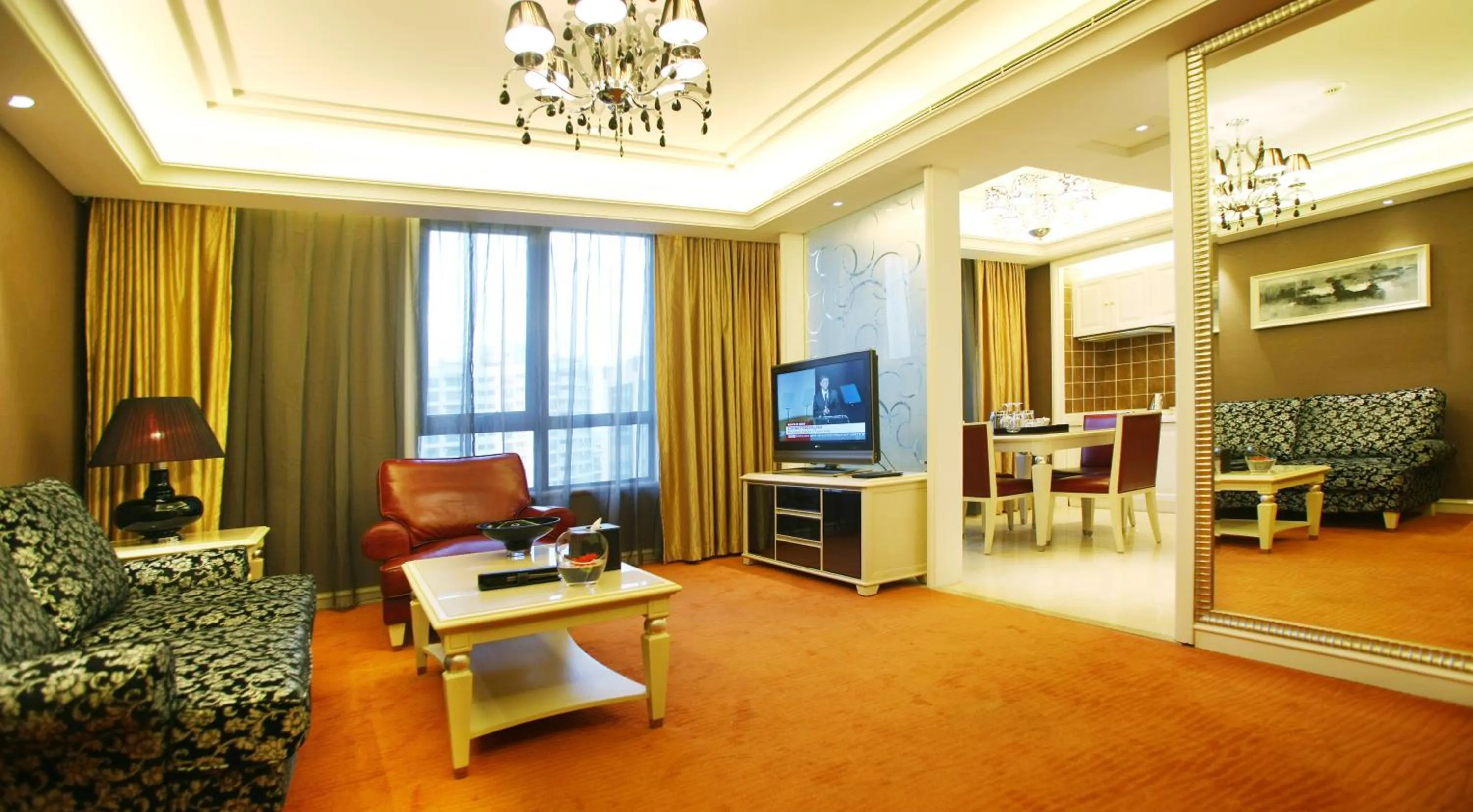 Living room in Wealthy All Suite Hotel Suzhou