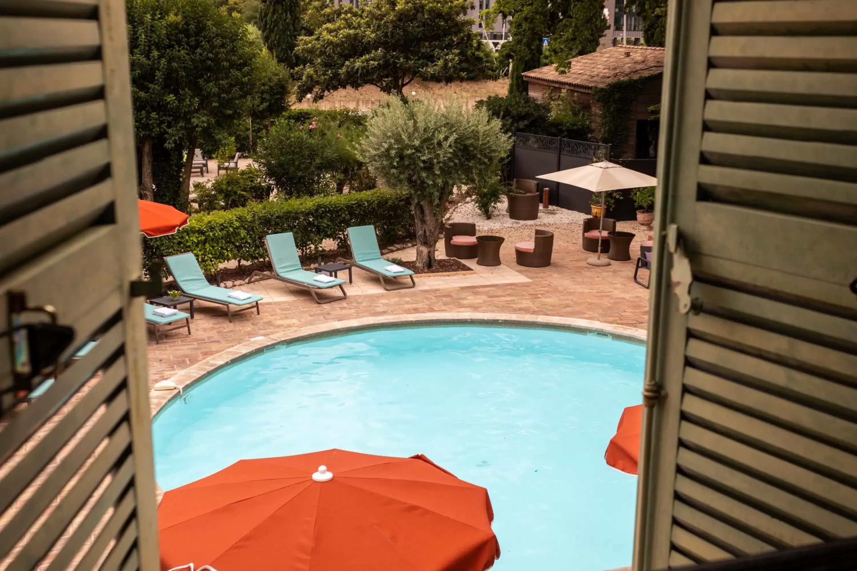 Pool View in Best Western L'Orangerie