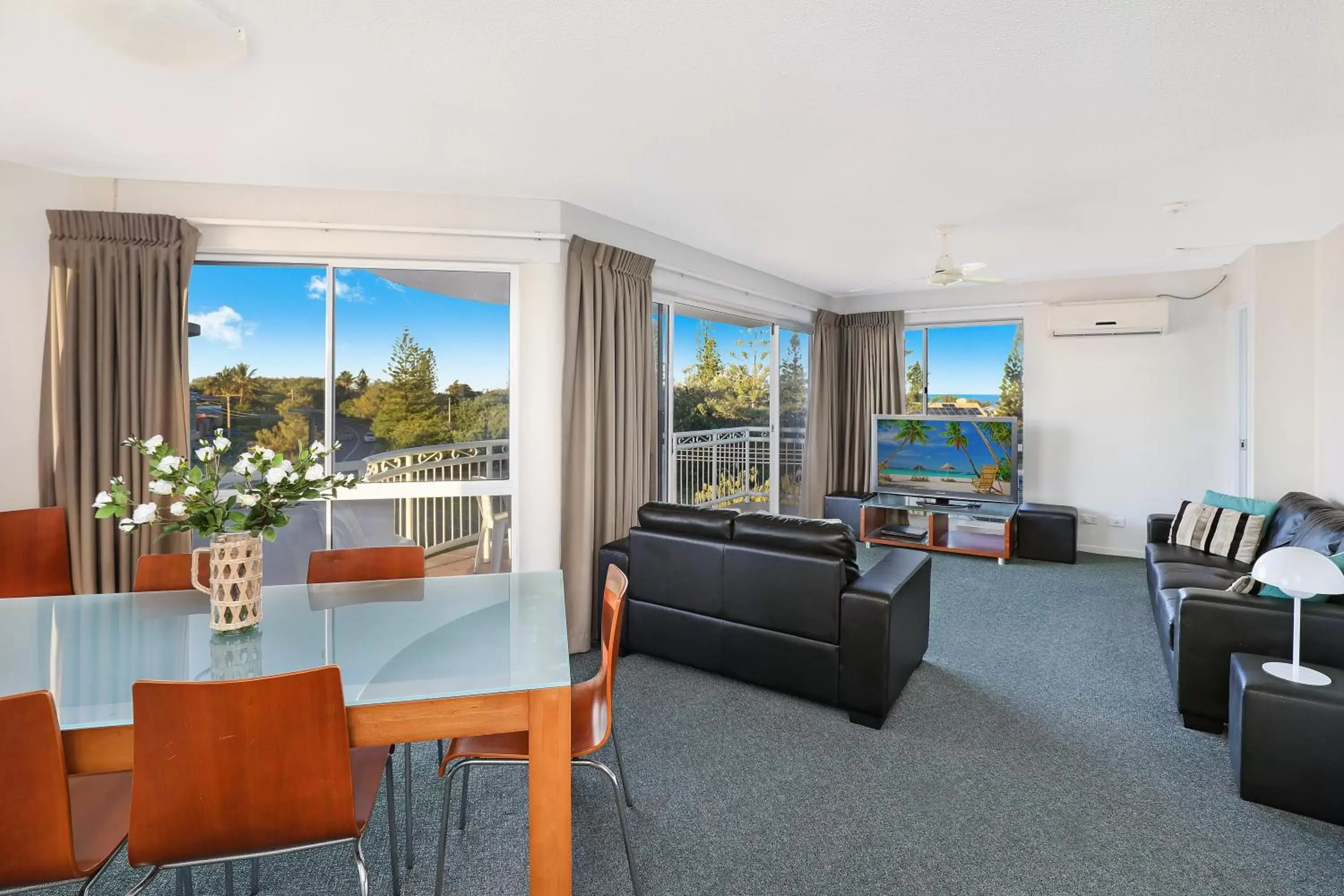 Living room in Beachside Resort Kawana Waters