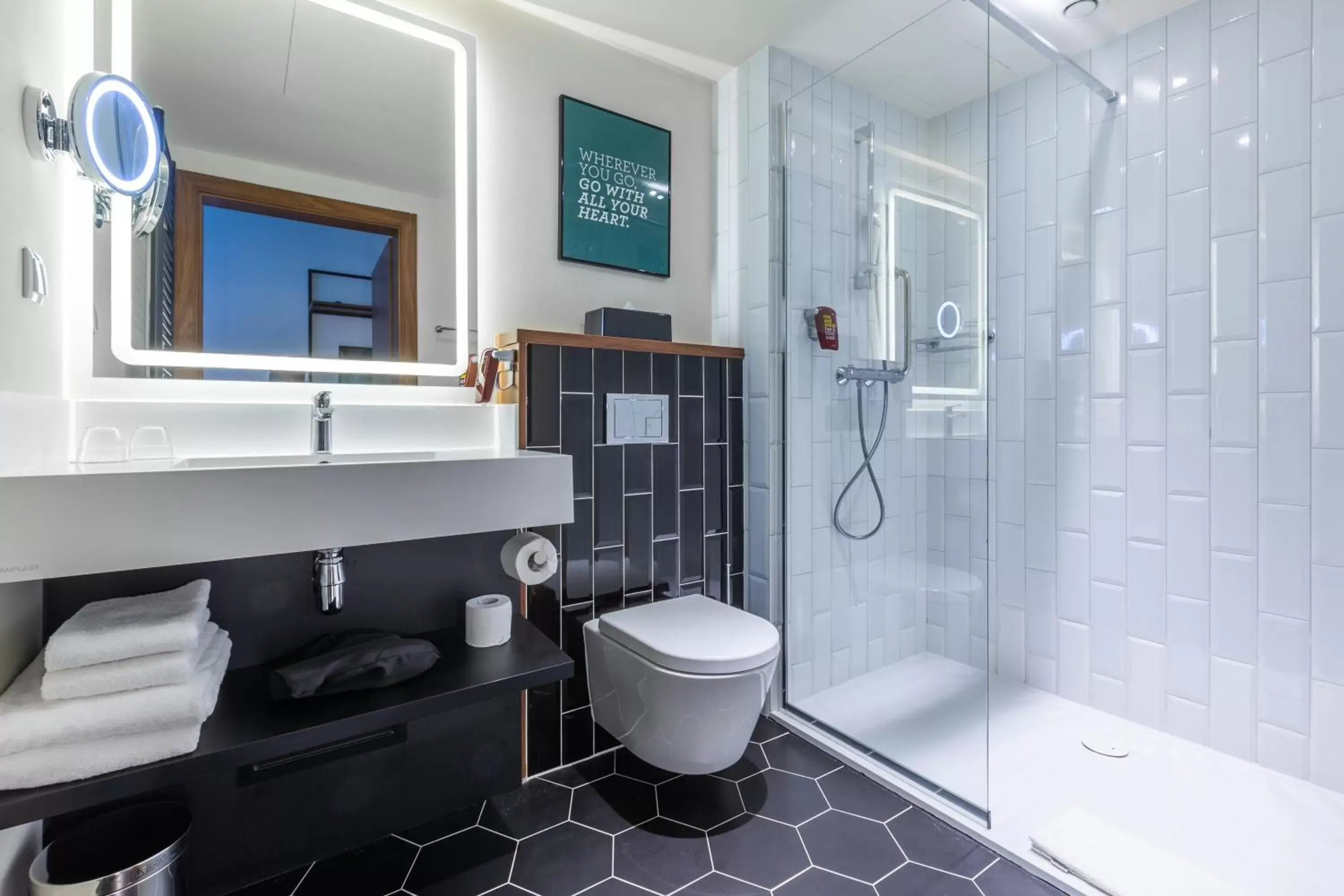 Shower, Bathroom in Park Inn by Radisson Poznan