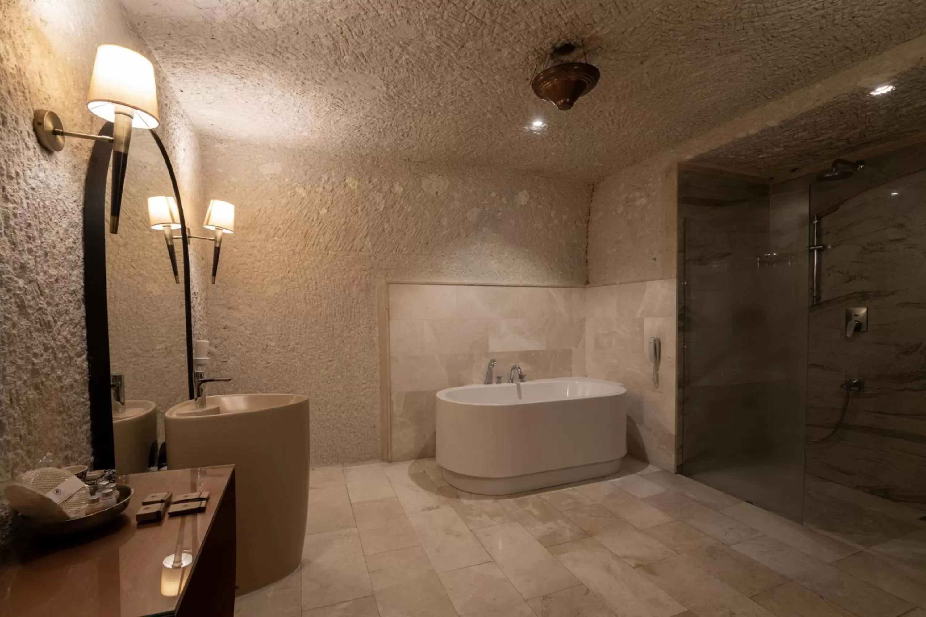 Bathroom in Artemis Cave Suites & Spa- Adults Only