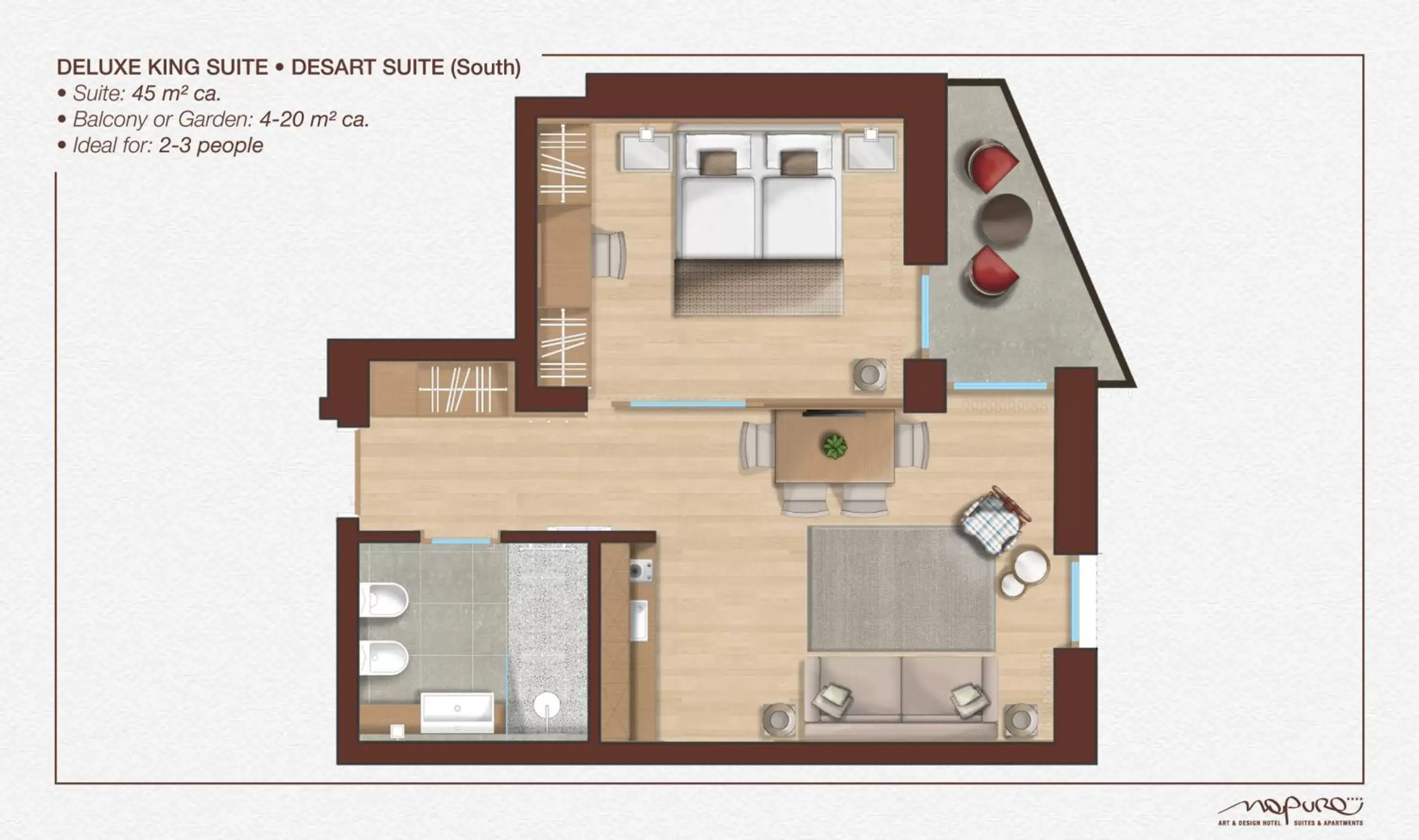 Floor Plan in Art & Design Hotel Napura