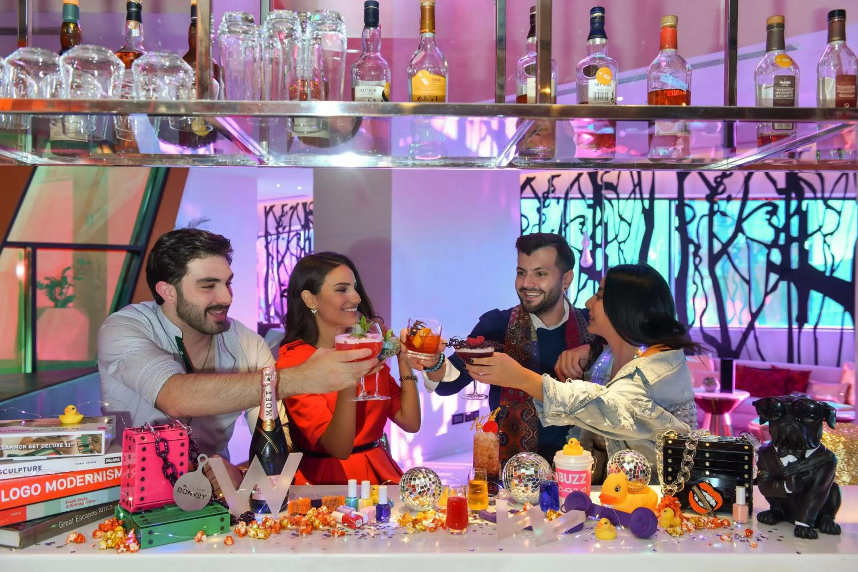 Living room in W Amman Hotel