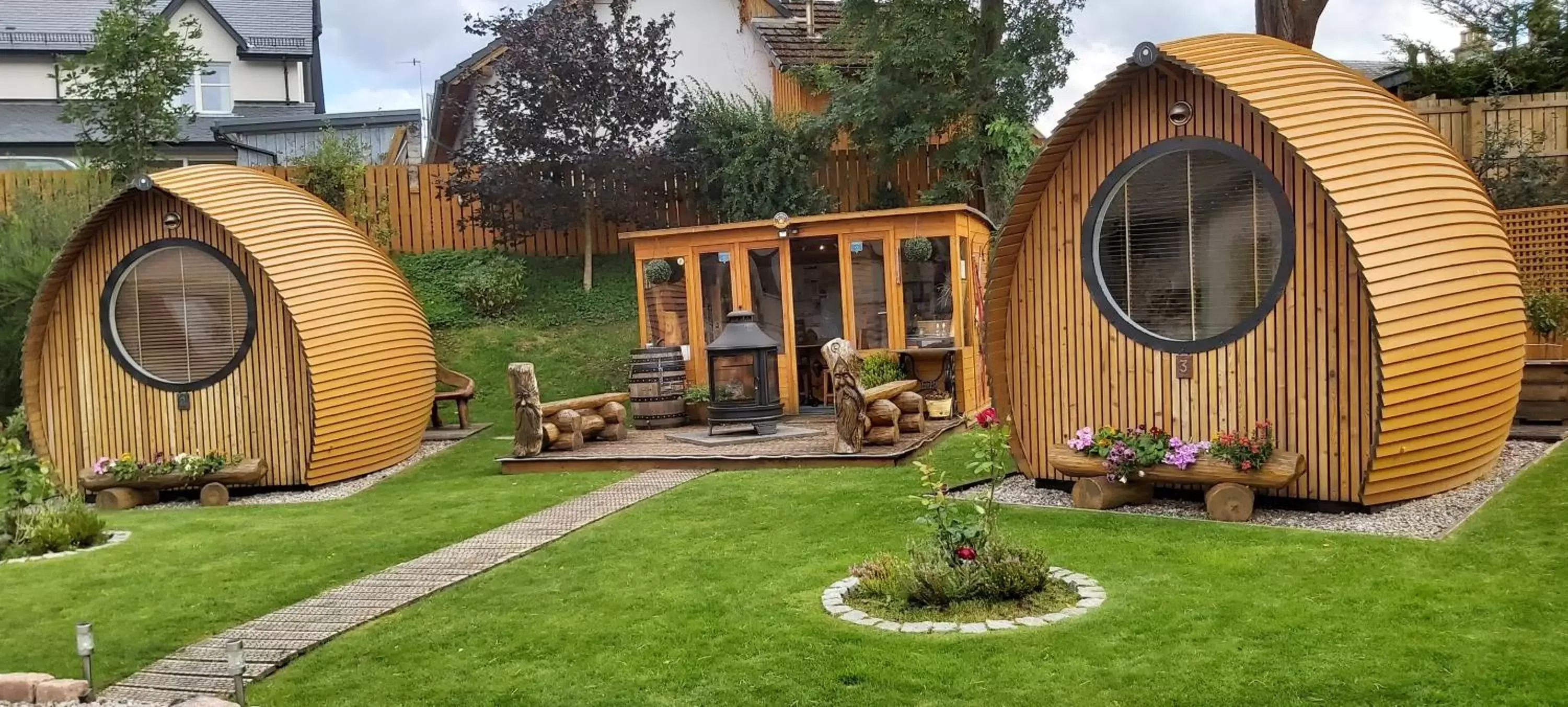 BBQ facilities, Children's Play Area in Eriskay B&B and Aviemore Glamping