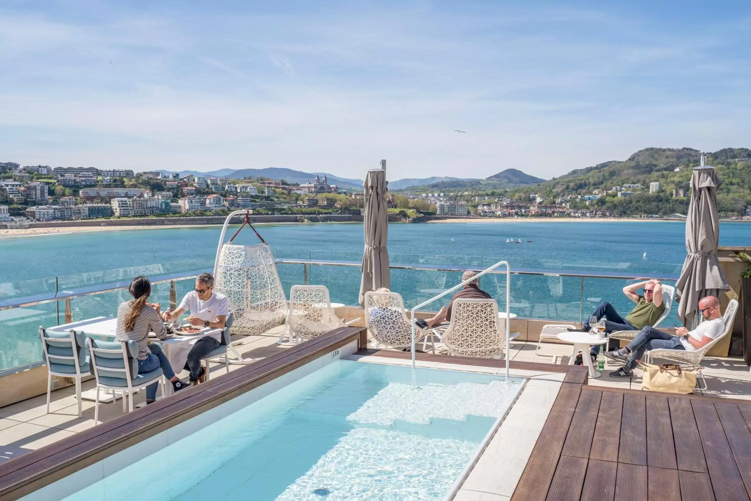 Balcony/Terrace, Swimming Pool in Lasala Plaza Hotel