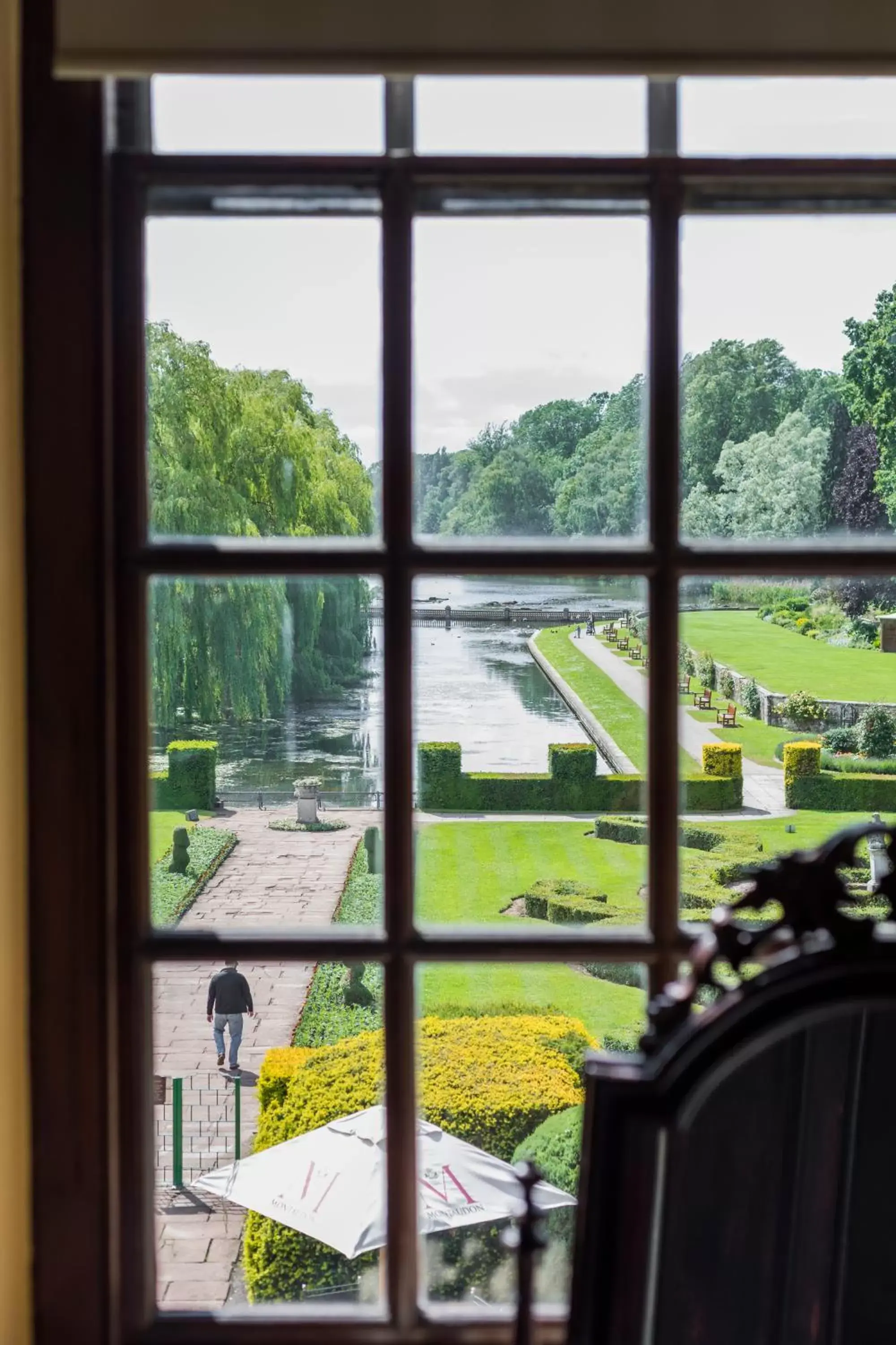 Garden view in Coombe Abbey Hotel