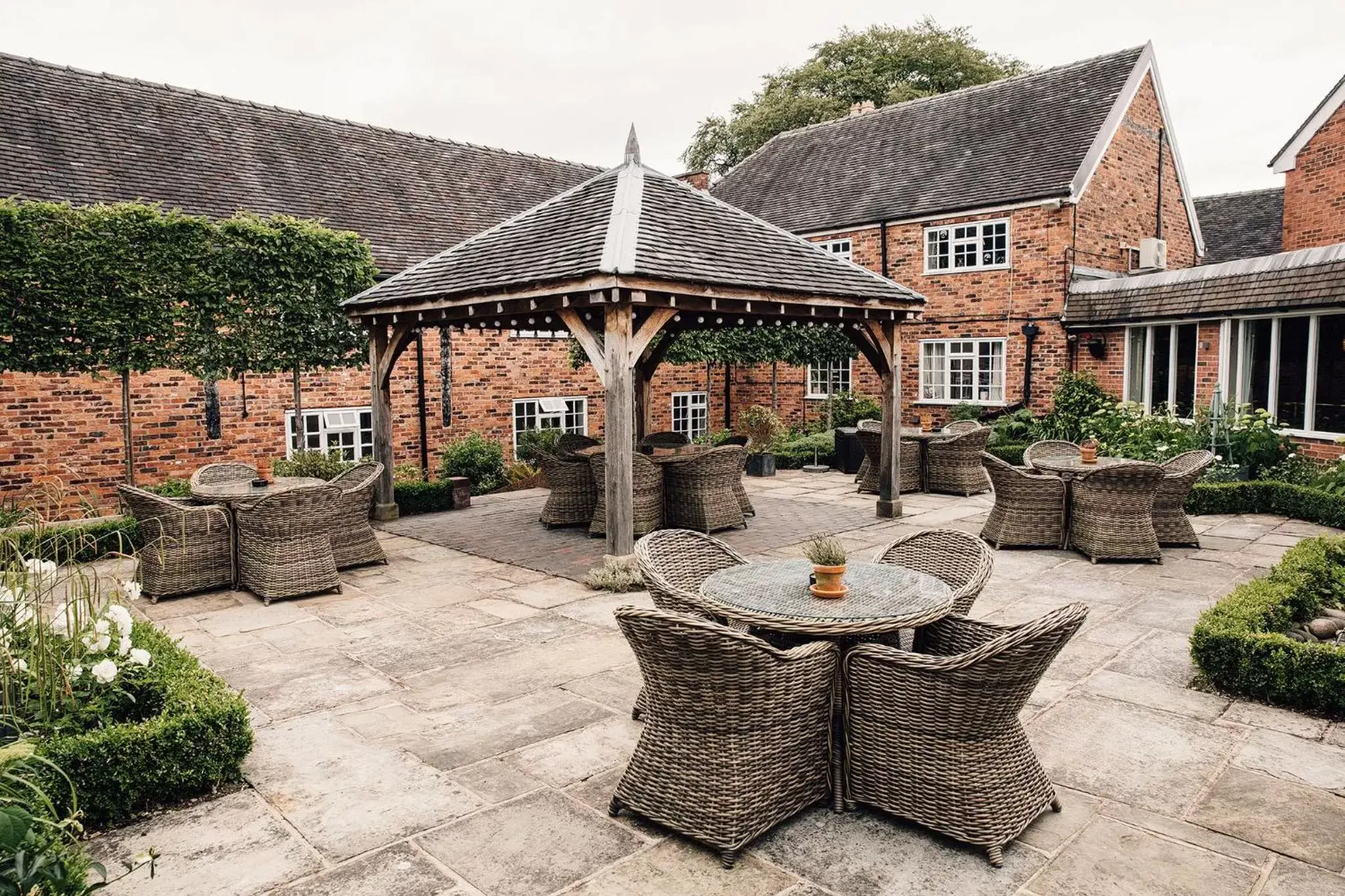 Patio in Manor House Hotel & Spa, Alsager