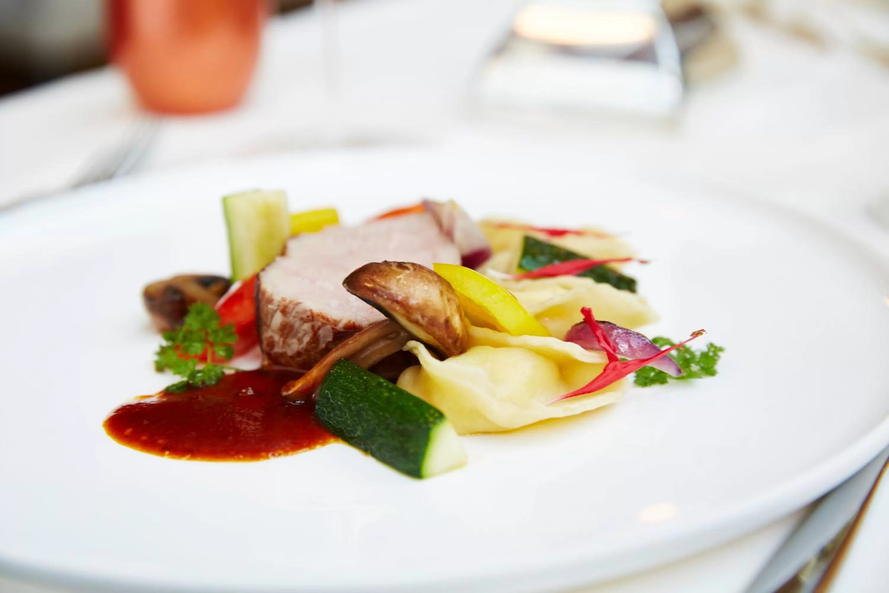 Food close-up in Small Luxury Hotel of the World - DasPosthotel