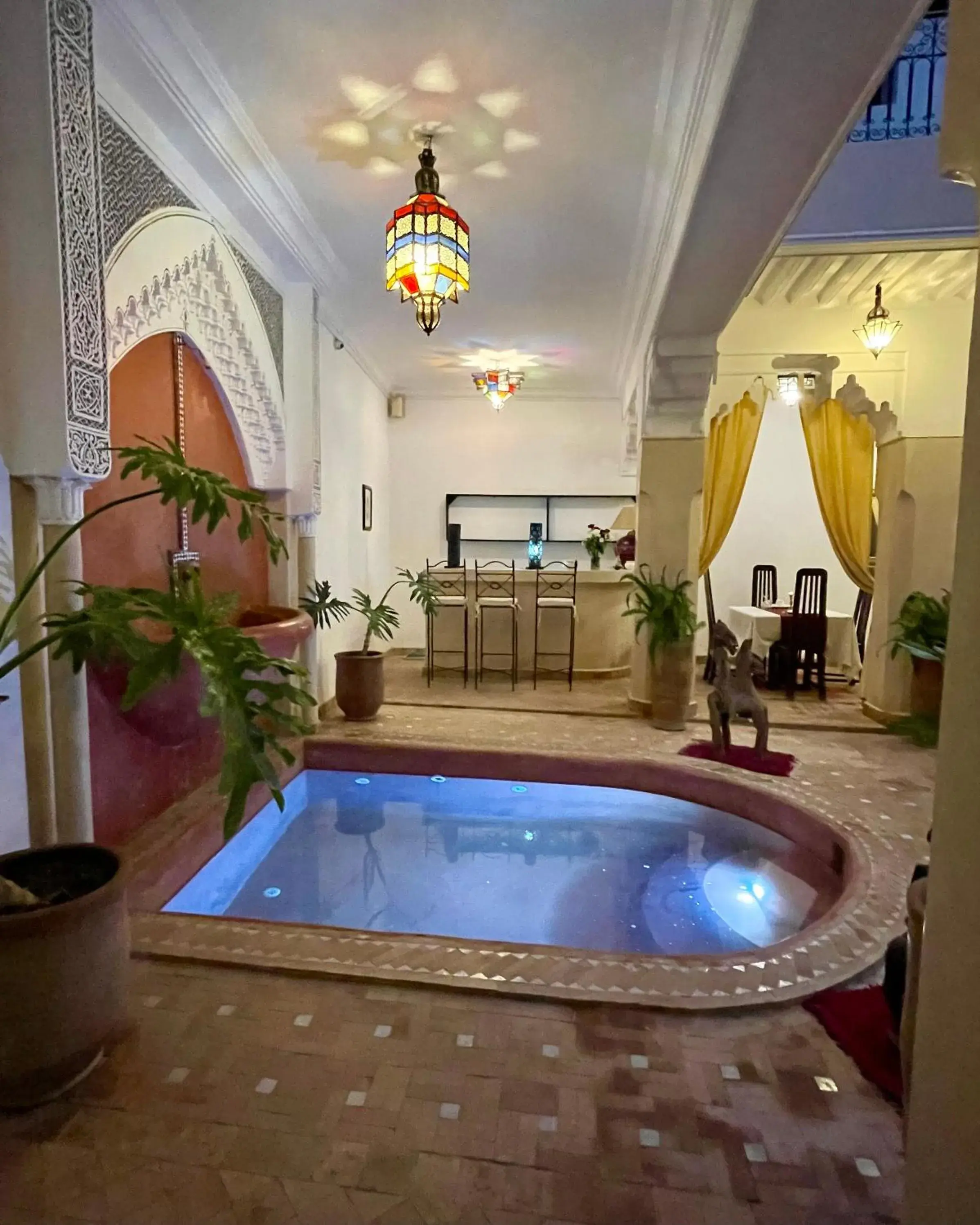 Lounge or bar, Swimming Pool in Riad Dar Foundouk and Spa