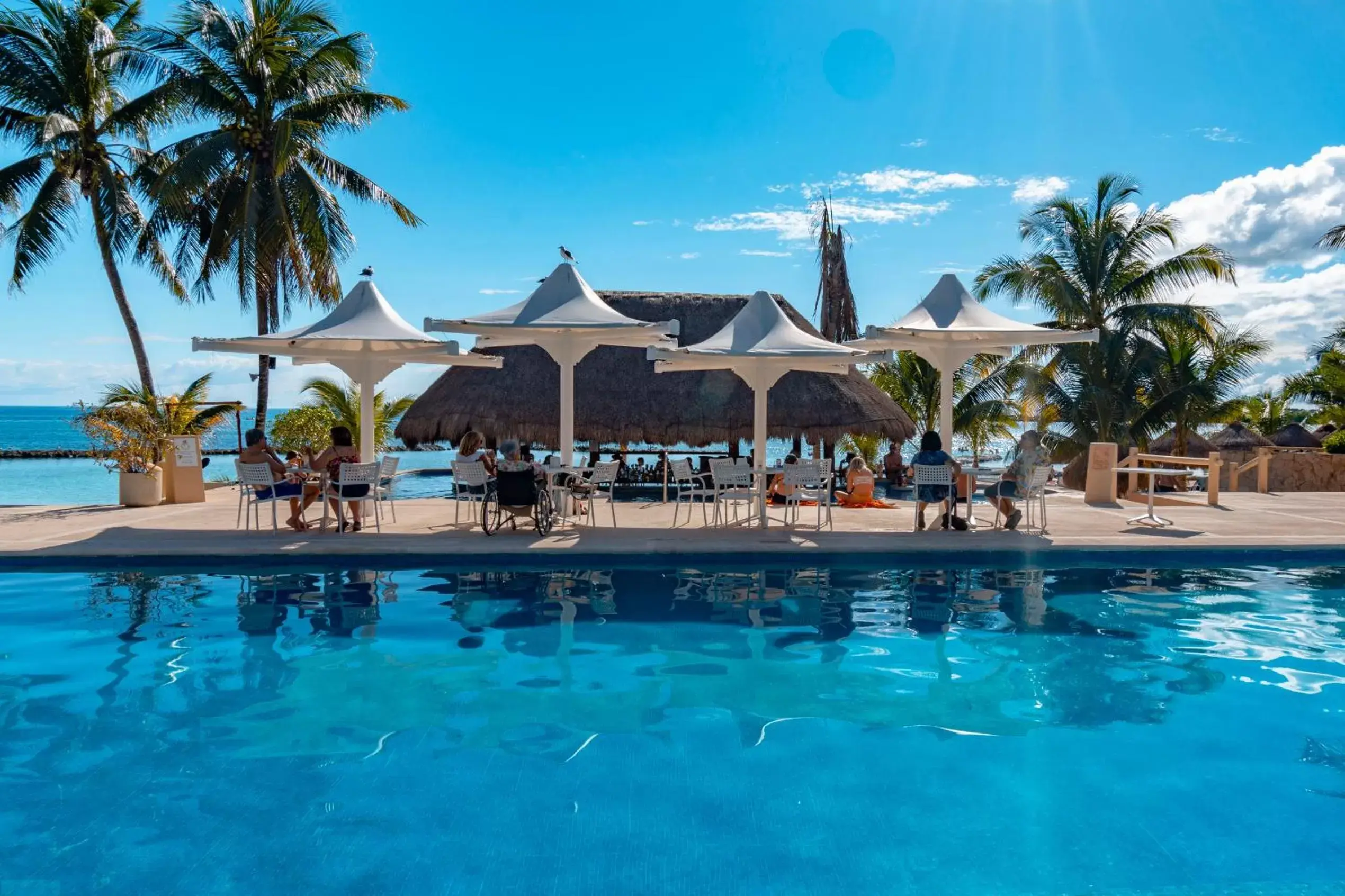 Lounge or bar, Swimming Pool in Puerto Aventuras Hotel & Beach Club