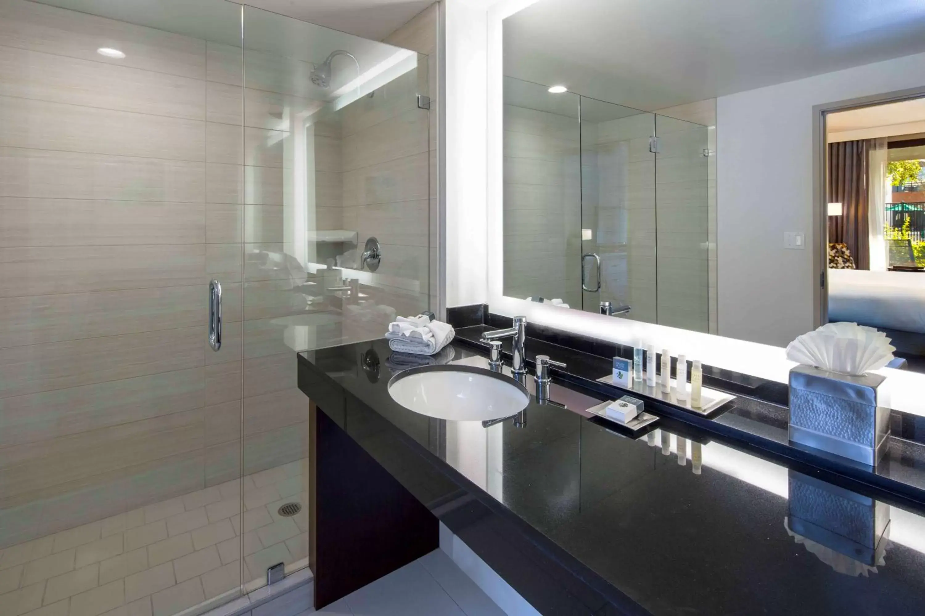 Bathroom in DoubleTree by Hilton Newark-Fremont