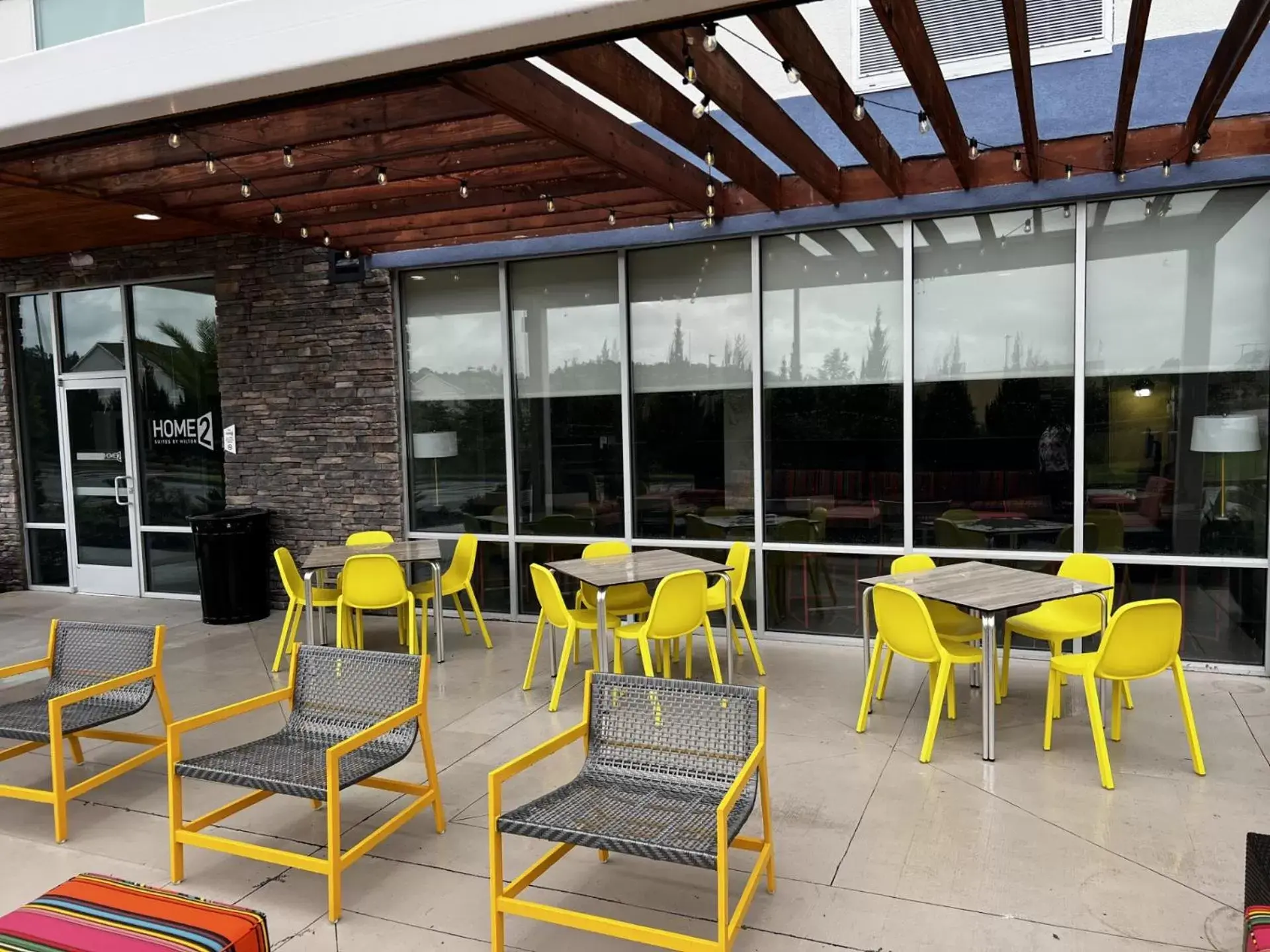 Patio, Restaurant/Places to Eat in Home2 Suites By Hilton Hinesville