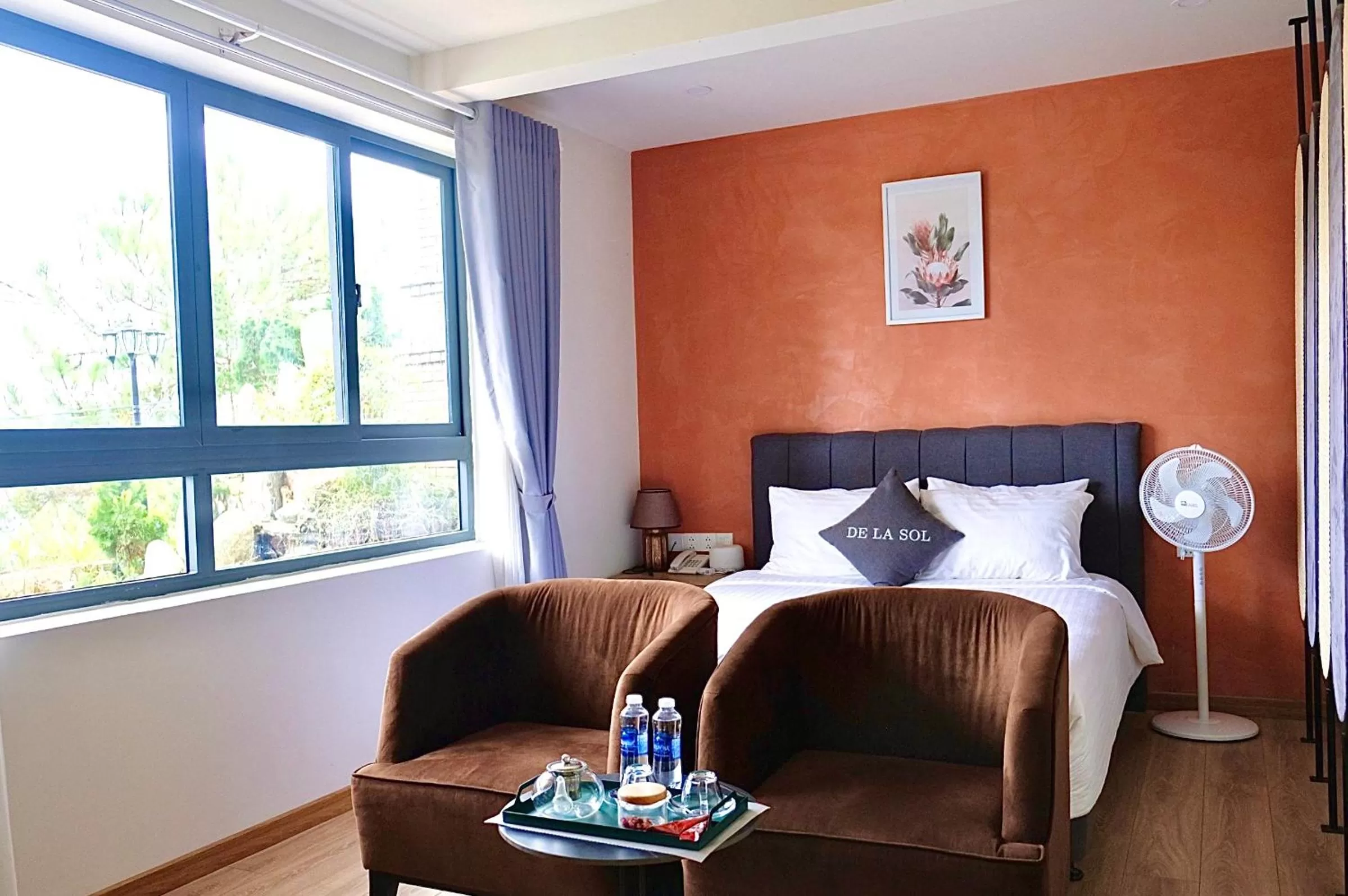 Bed in De La Sol Villa Dalat