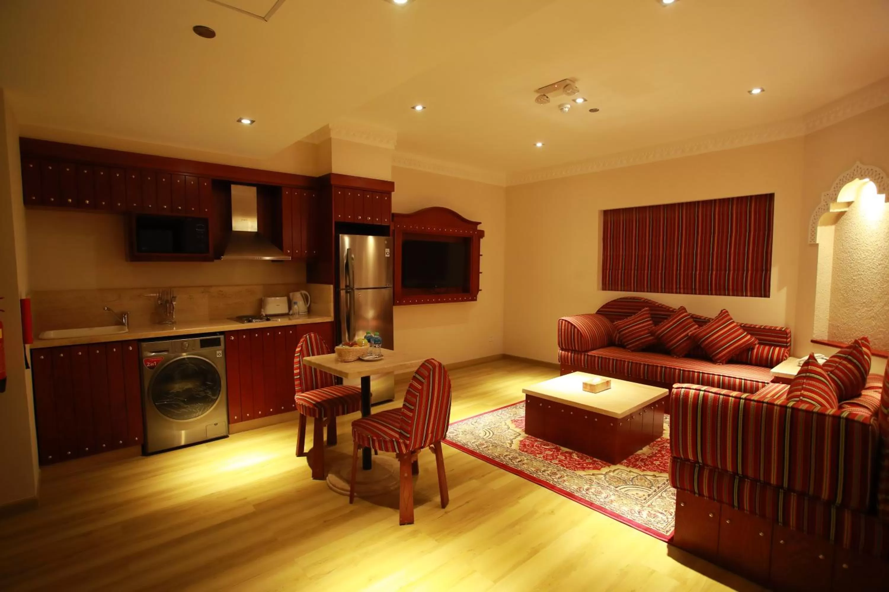 Kitchen or kitchenette in Al Liwan Suites Rawdat Al Khail