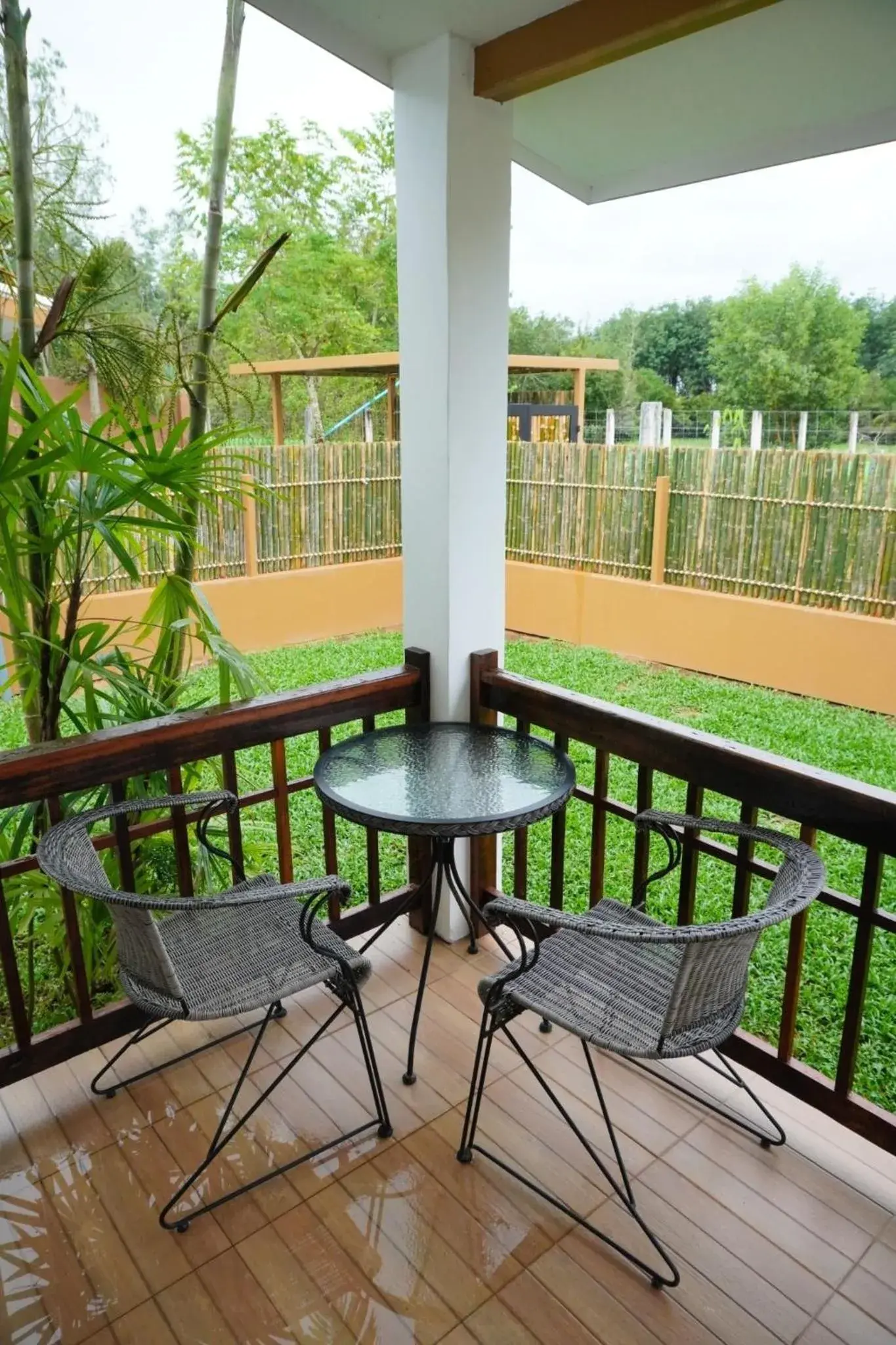 Garden, Balcony/Terrace in Green Terrace Resort & Restaurant