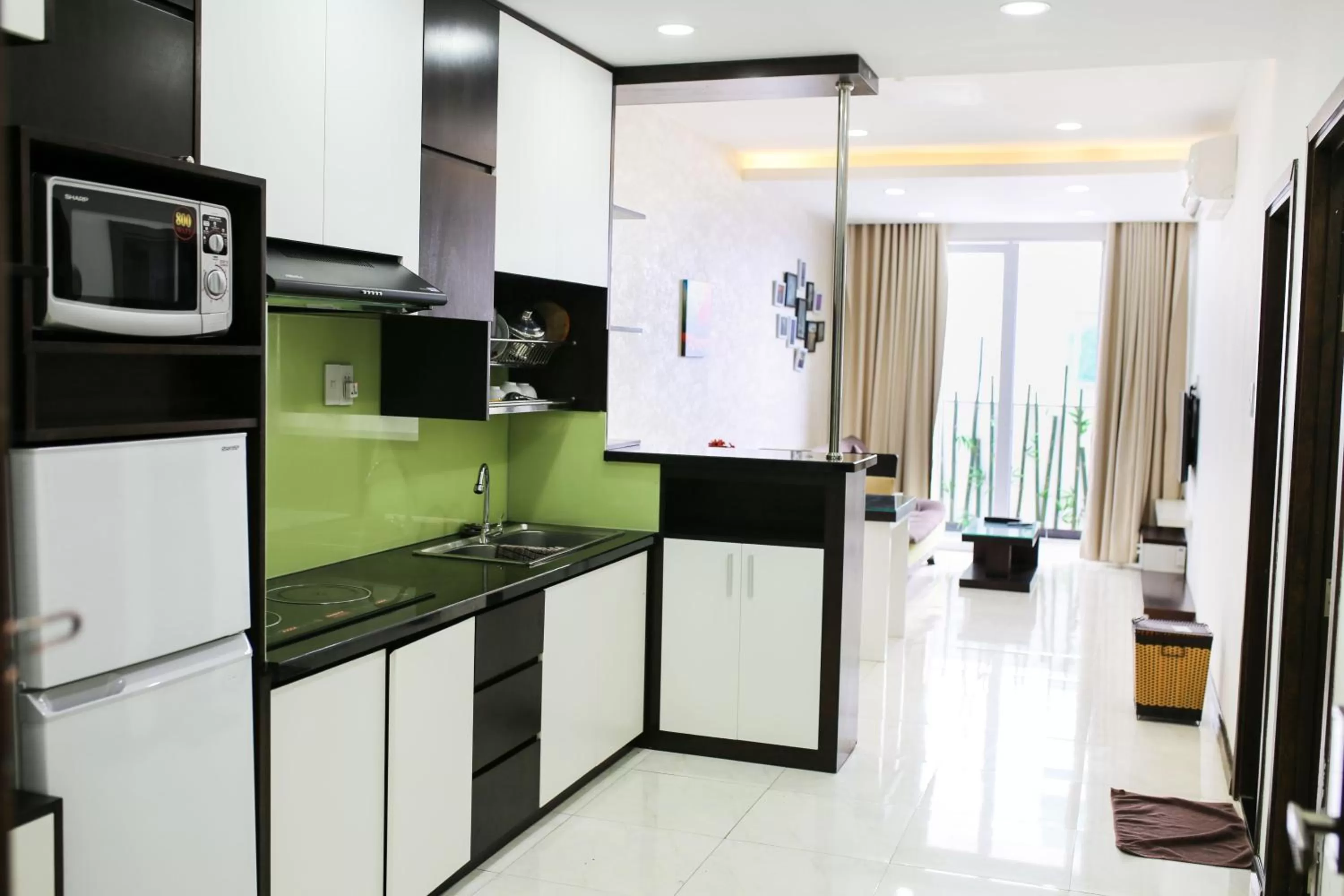 Kitchen or kitchenette in Gold Ocean Apartment Nha Trang