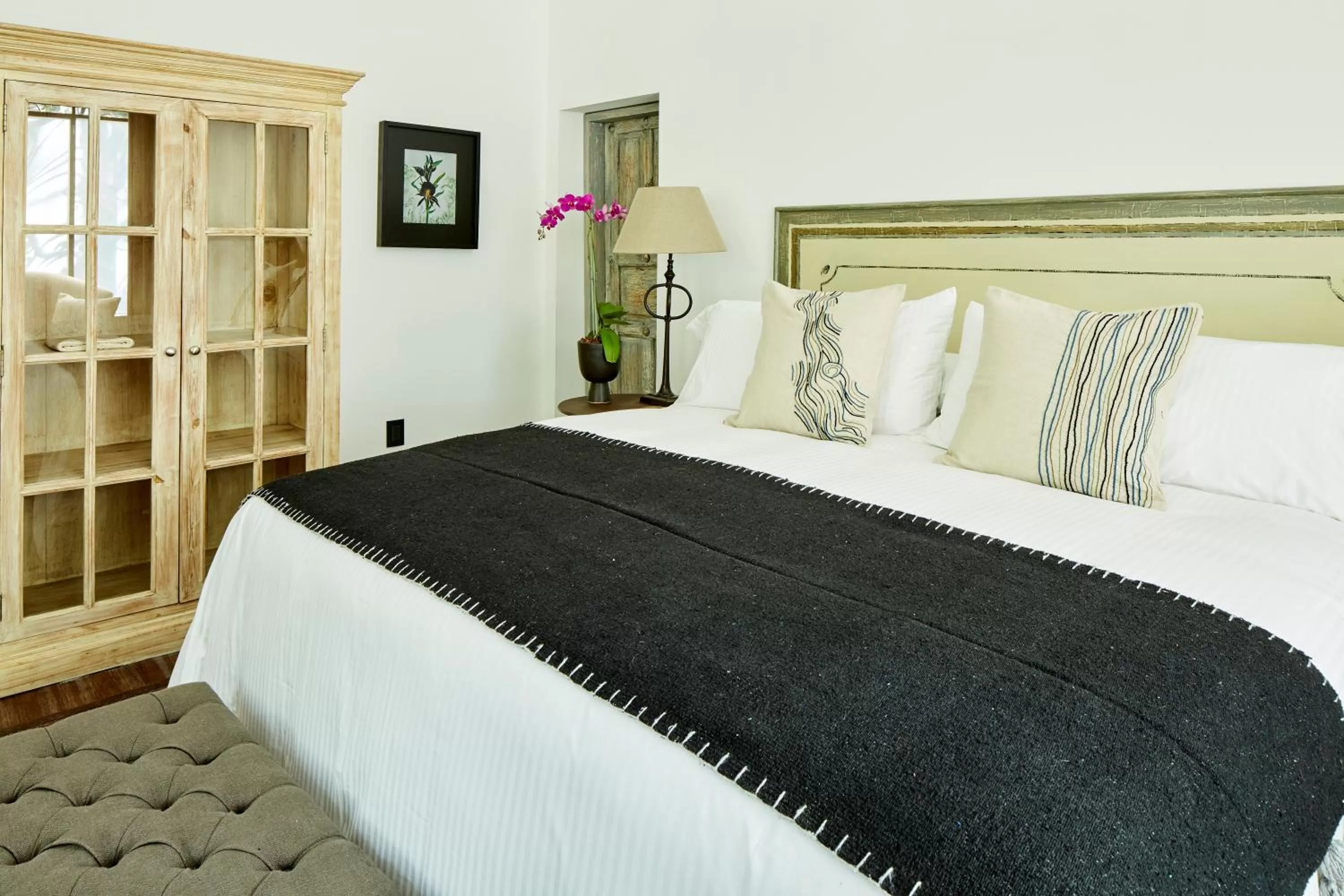 Bed in Orchid House Mexico City