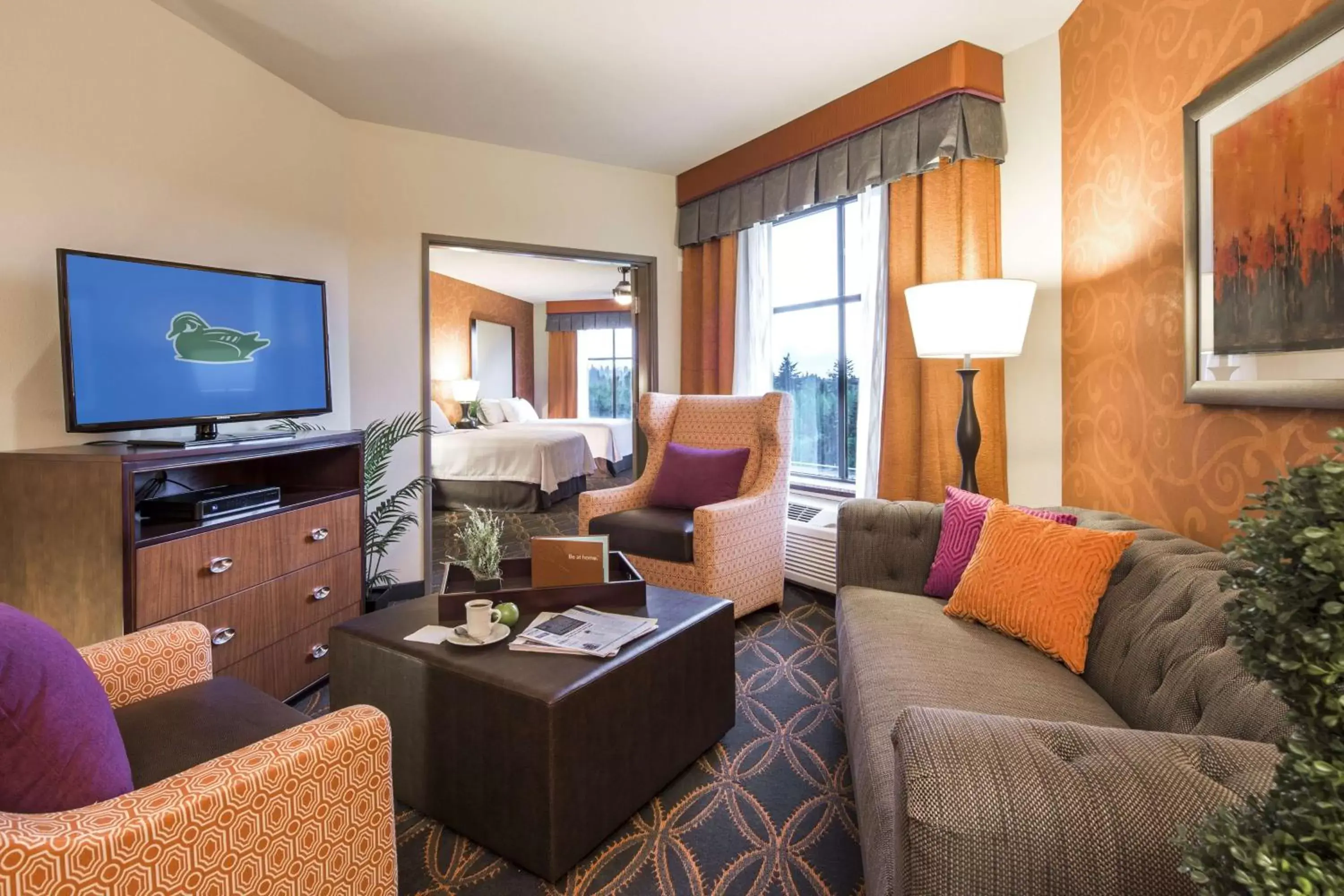 Living room, Seating Area in Homewood Suites by Hilton Seattle/Lynnwood